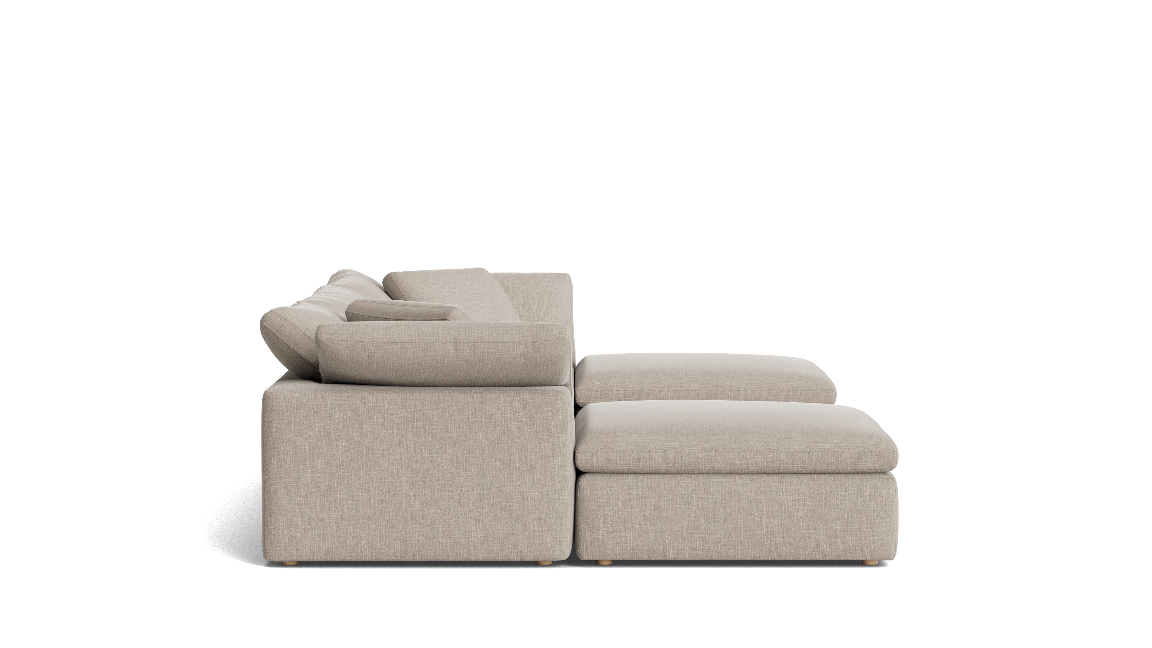 Movie Night™ 5 - Piece Modular U - Shaped Sectional, Large, Light Pebble - Sundays Company CanadaSEC-YJ-922-029