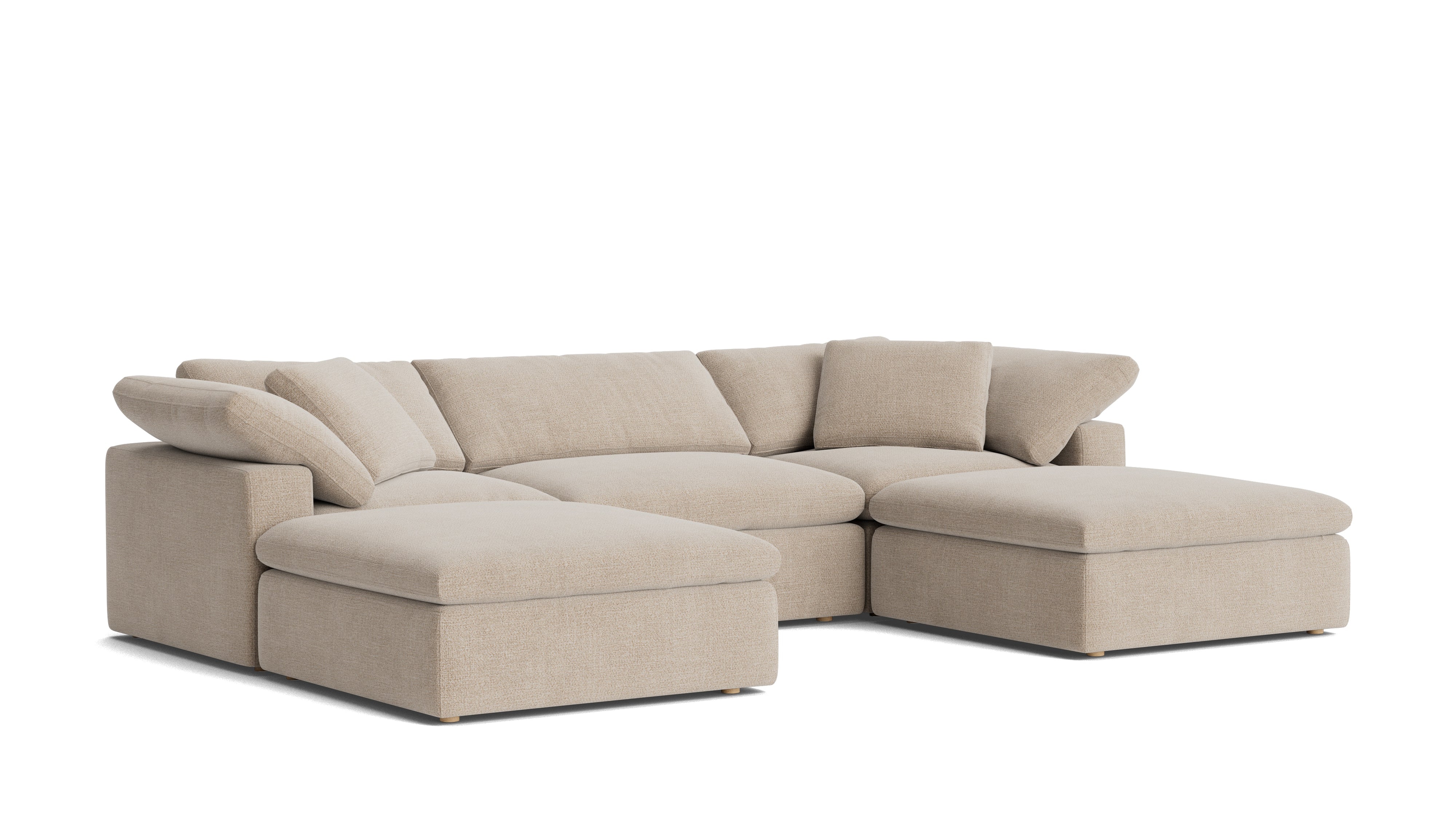 Movie Night™ 5 - Piece Modular U - Shaped Sectional, Large, Champagne - Sundays Company CanadaSEC-YJ-922-041