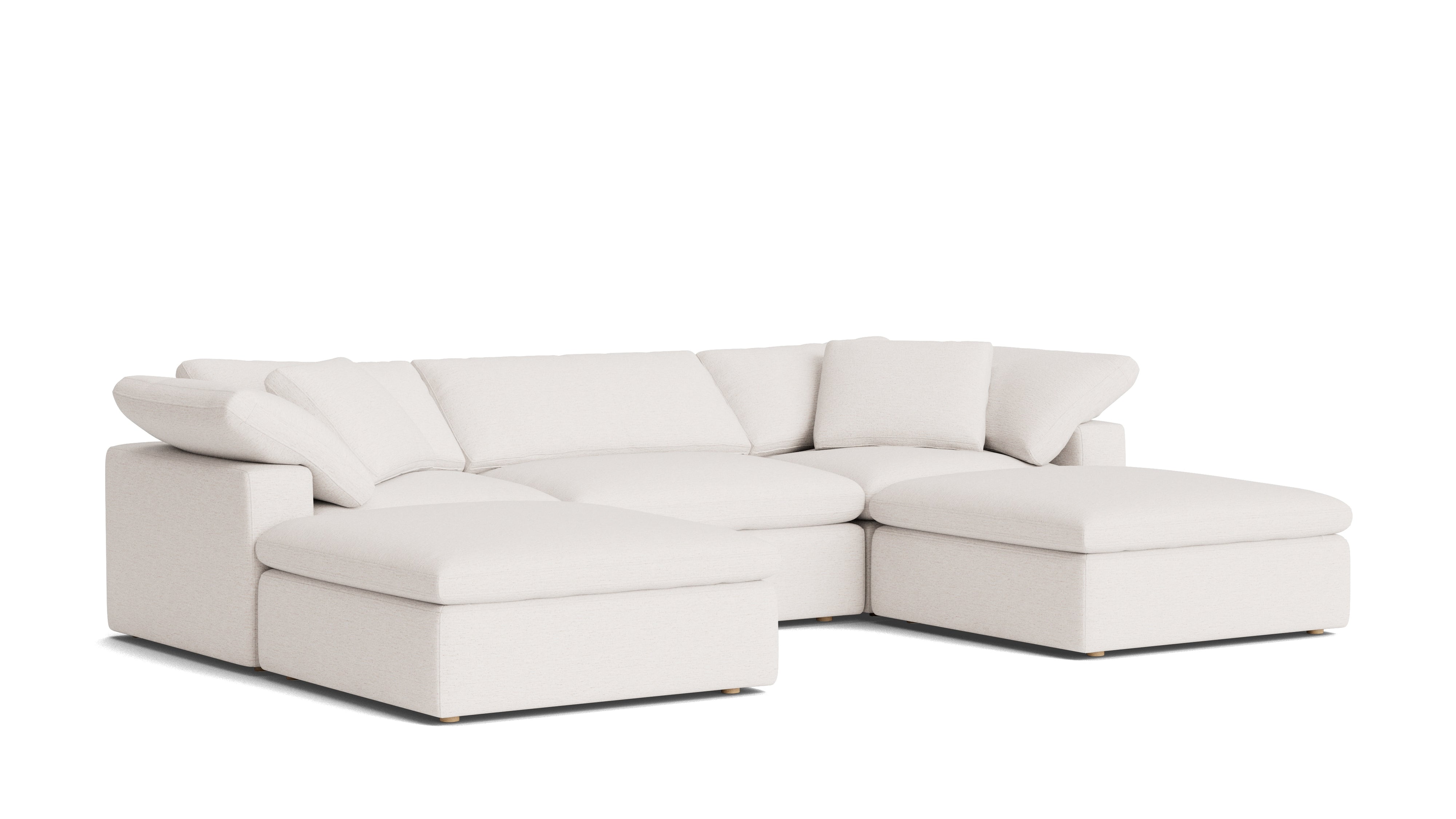 Movie Night™ 5-Piece Modular U-Shaped Sectional, Large, Nomad Snow