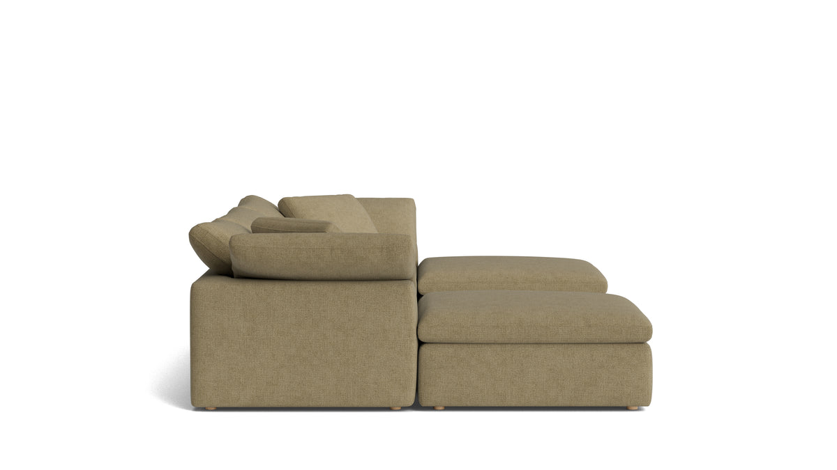Movie Night™ 5-Piece Modular U-Shaped Sectional, Large, Olive — alternate view
