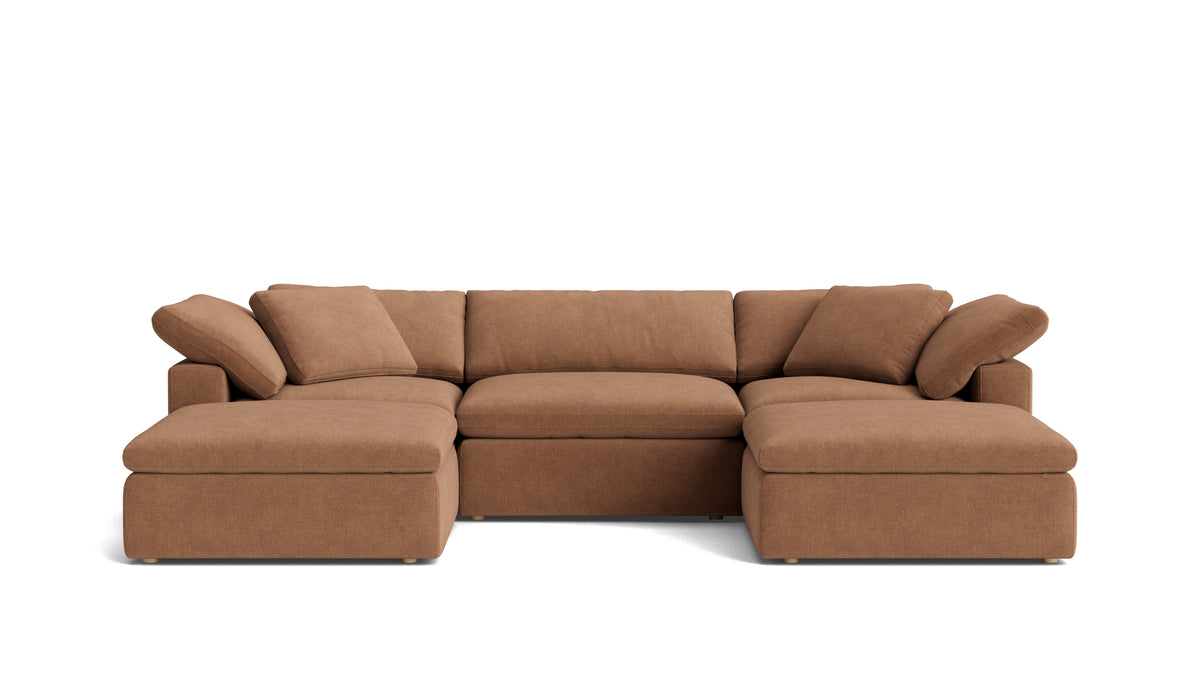 Movie Night™ 5-Piece Modular U-Shaped Sectional, Large, Spice