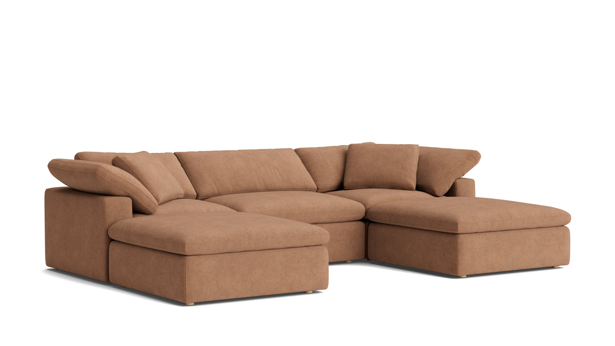 Movie Night™ 5-Piece Modular U-Shaped Sectional, Large, Spice