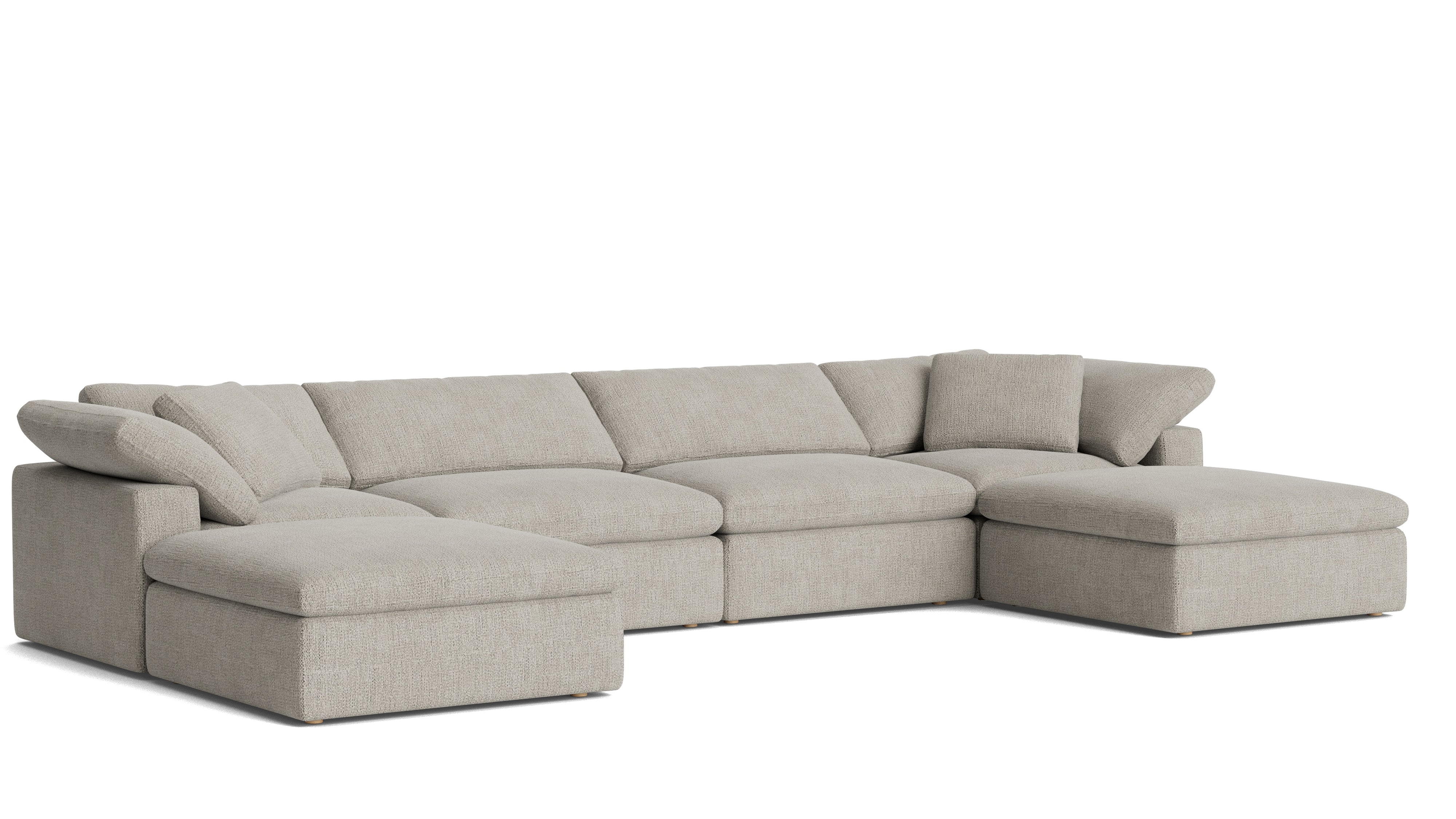 Movie Night™ 6 - Piece Modular U - Shaped Sectional, Large, Oatmeal - Sundays Company CanadaSEC-YJ-923-007