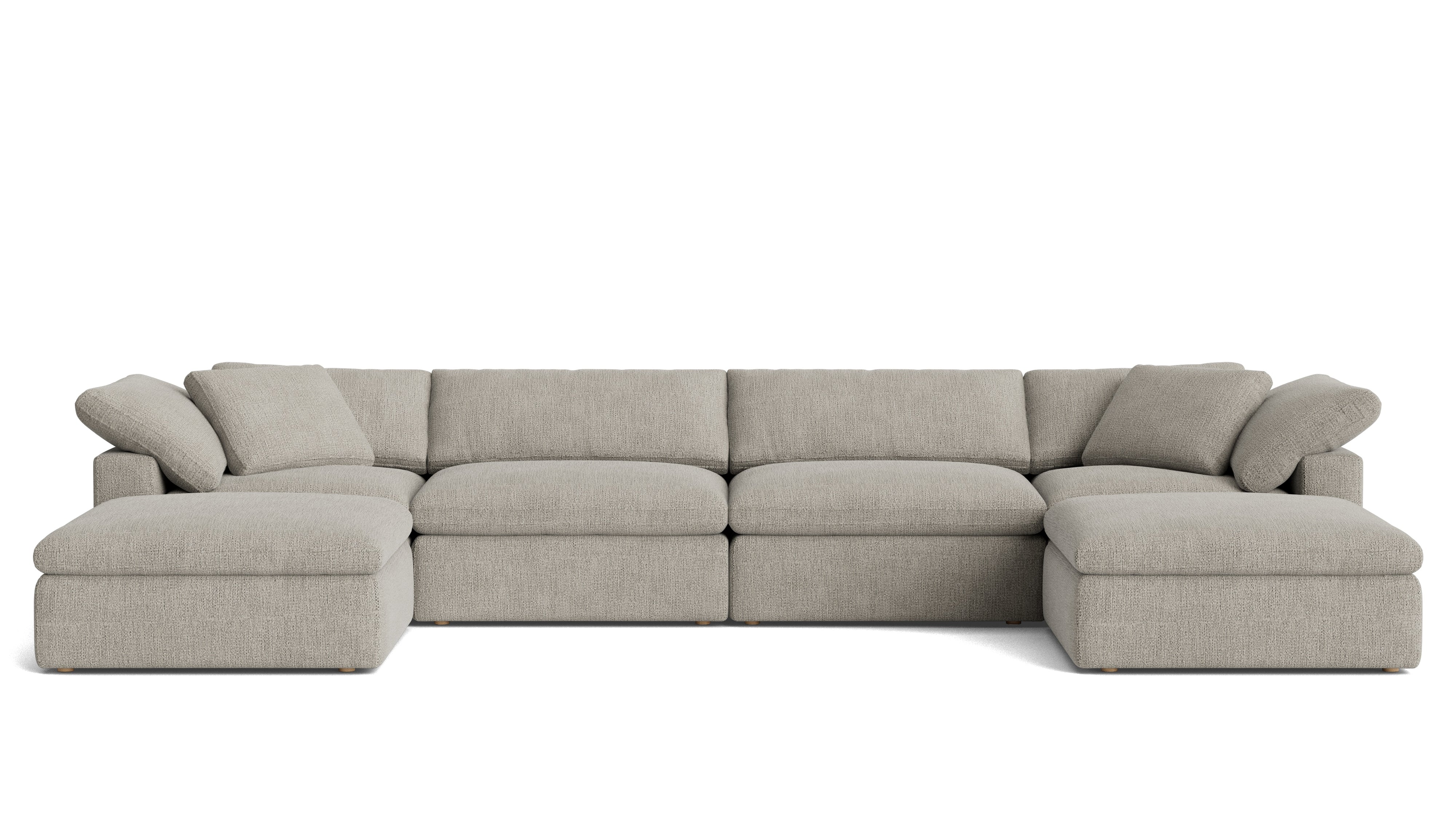 Movie Night™ 6 - Piece Modular U - Shaped Sectional, Large, Oatmeal - Sundays Company CanadaSEC-YJ-923-007