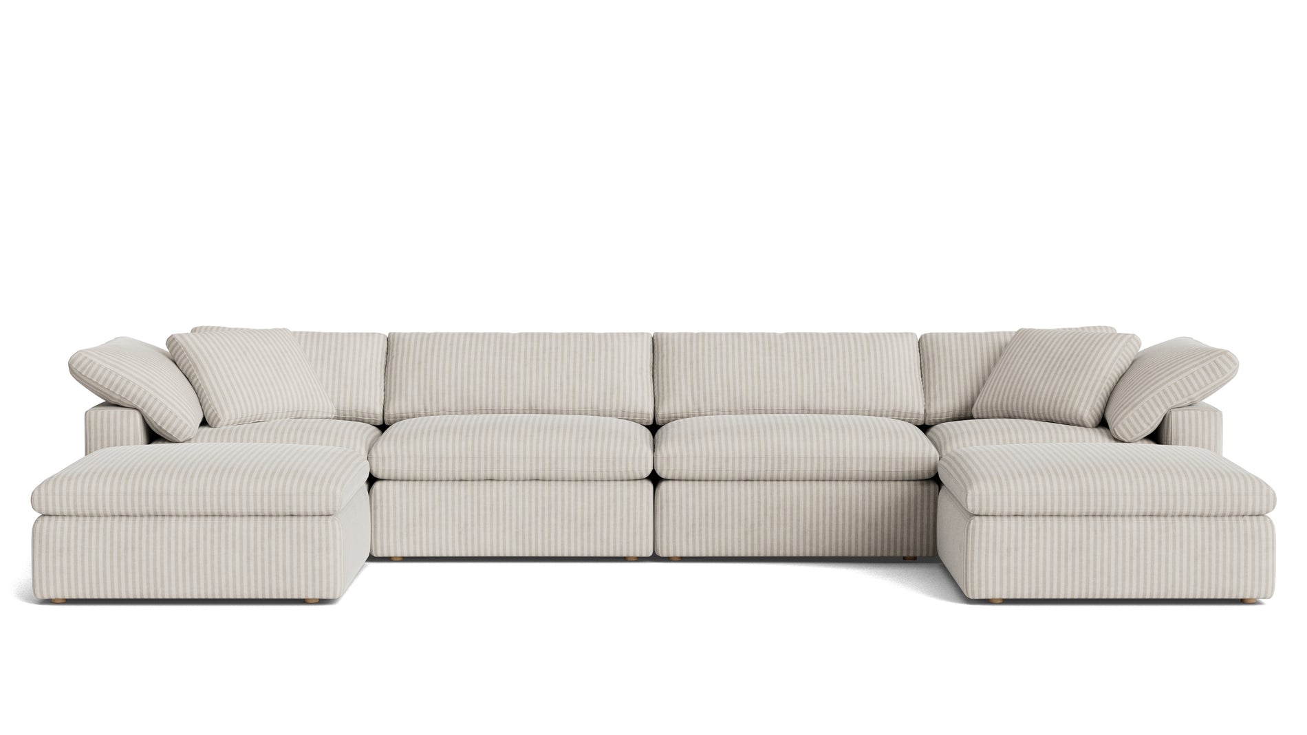 Movie Night™ 6-Piece Modular U-Shaped Sectional, Large, Newport Stripe_image