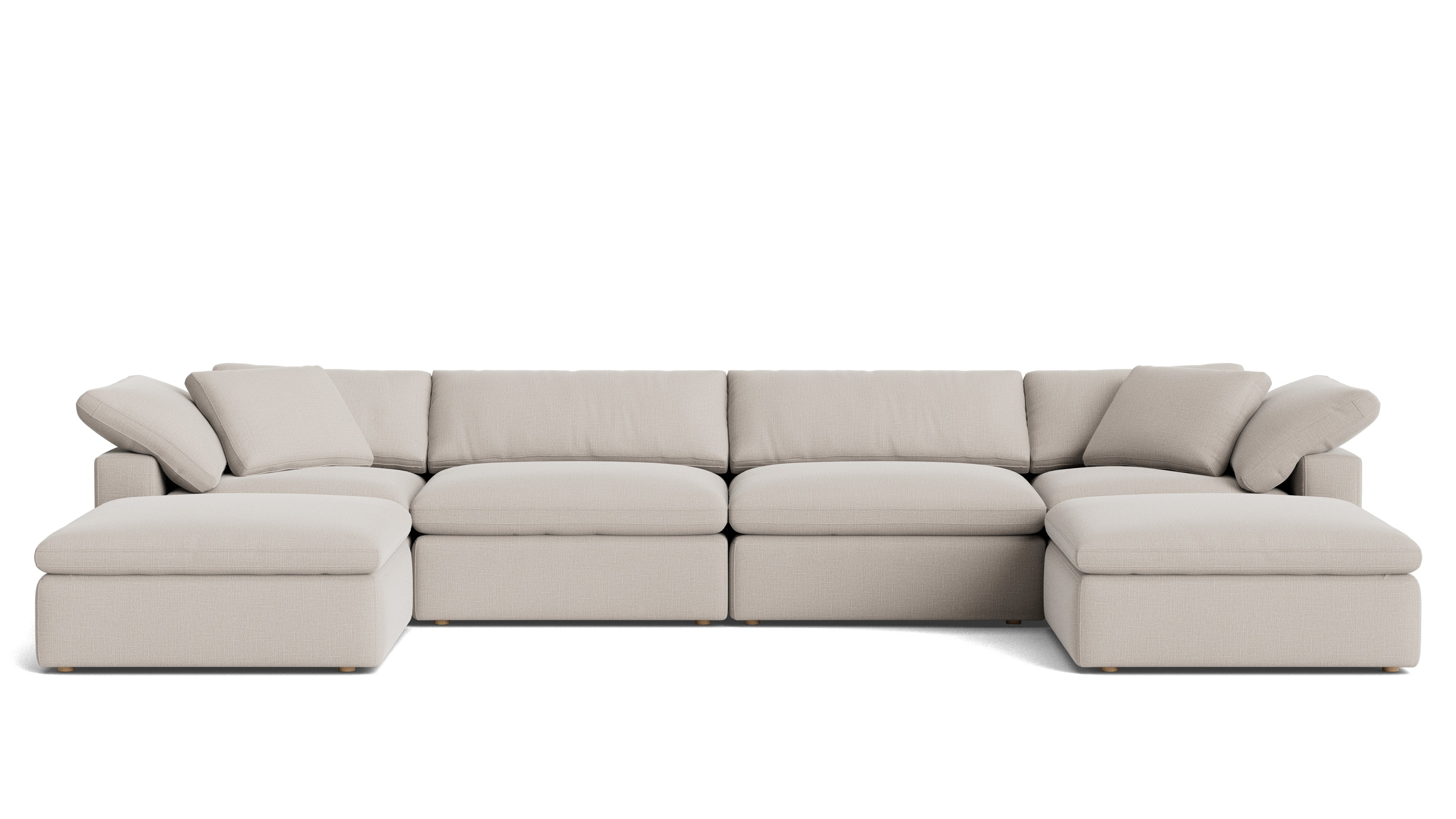 Movie Night™ 6 - Piece Modular U - Shaped Sectional, Large, Clay - Sundays Company CanadaSEC-YJ-923-015