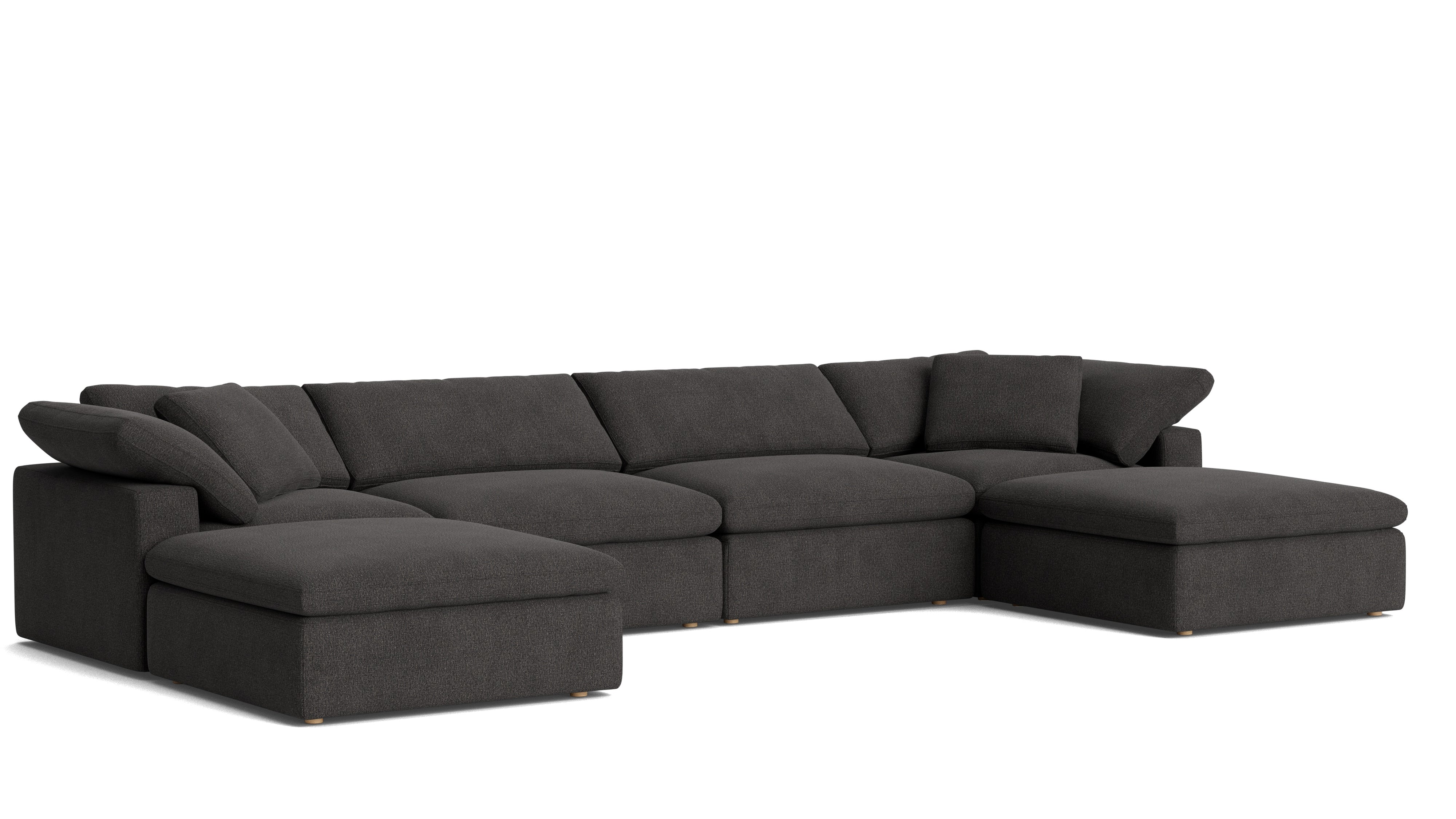 Movie Night™ 6 - Piece Modular U - Shaped Sectional, Large, Dark Shadow - Sundays Company CanadaSEC-YJ-923-025