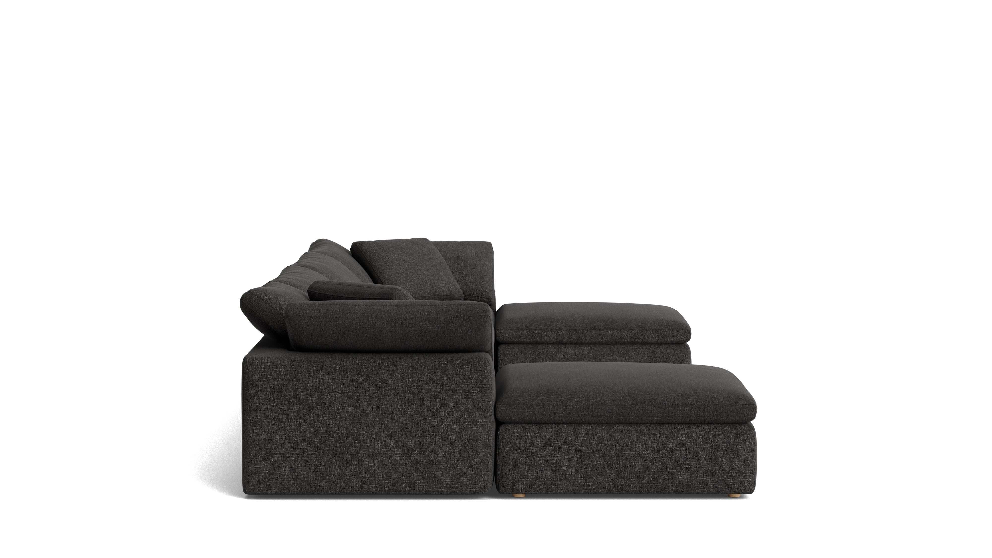 Movie Night™ 6 - Piece Modular U - Shaped Sectional, Large, Dark Shadow - Sundays Company CanadaSEC-YJ-923-025