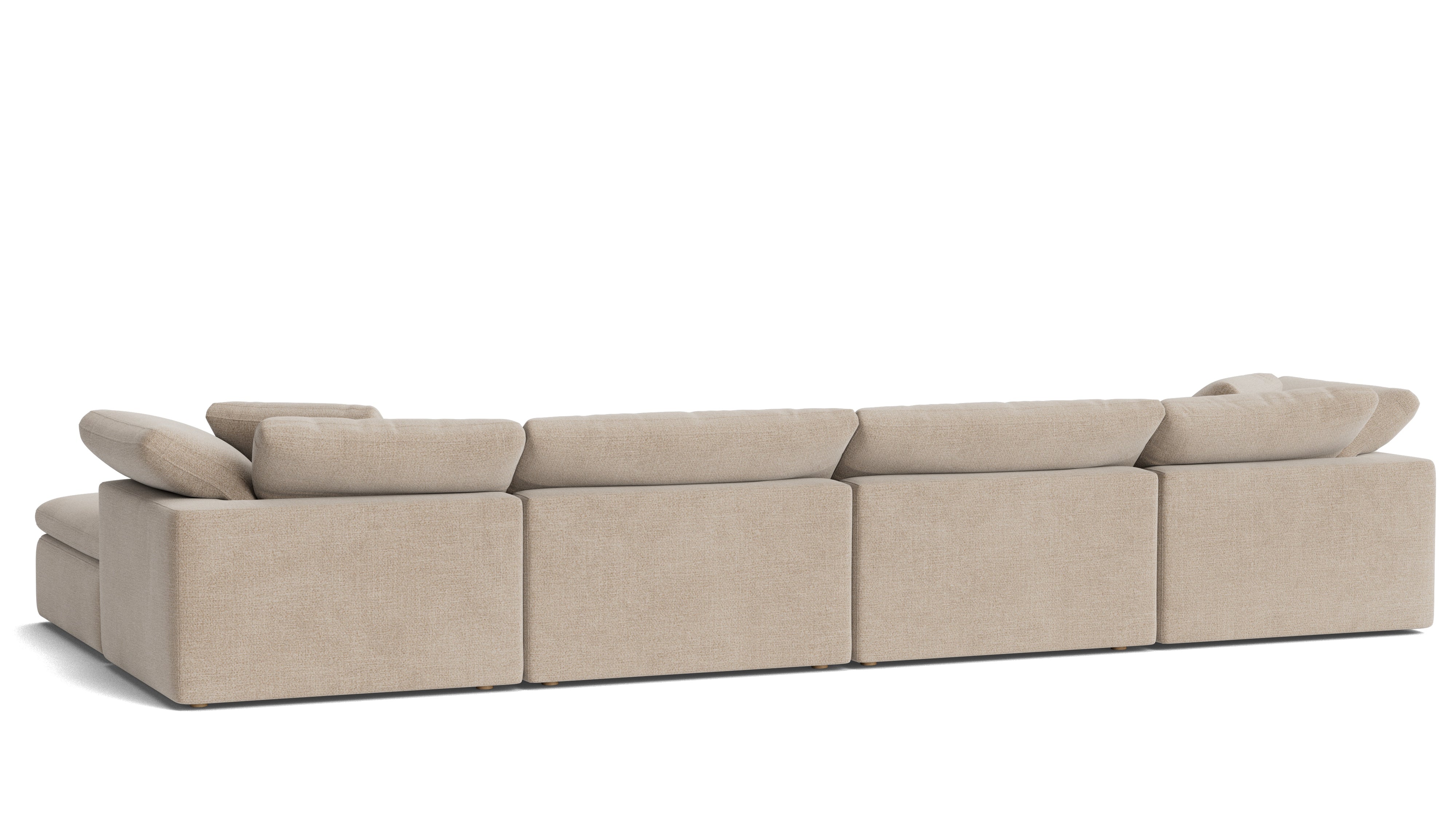 Movie Night™ 6 - Piece Modular U - Shaped Sectional, Large, Champagne - Sundays Company CanadaSEC-YJ-923-041