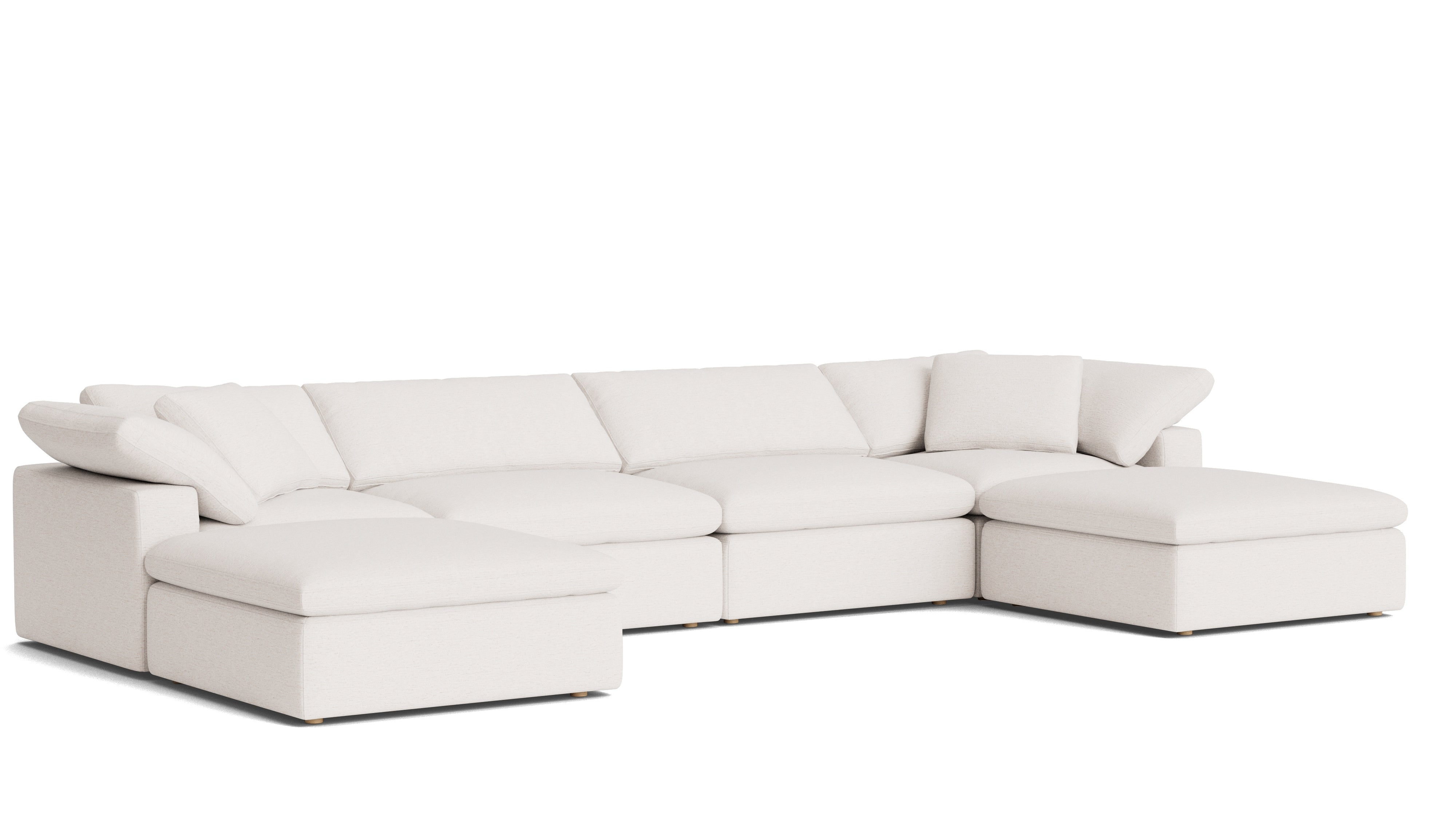 Movie Night™ 6-Piece Modular U-Shaped Sectional, Large, Nomad Snow
