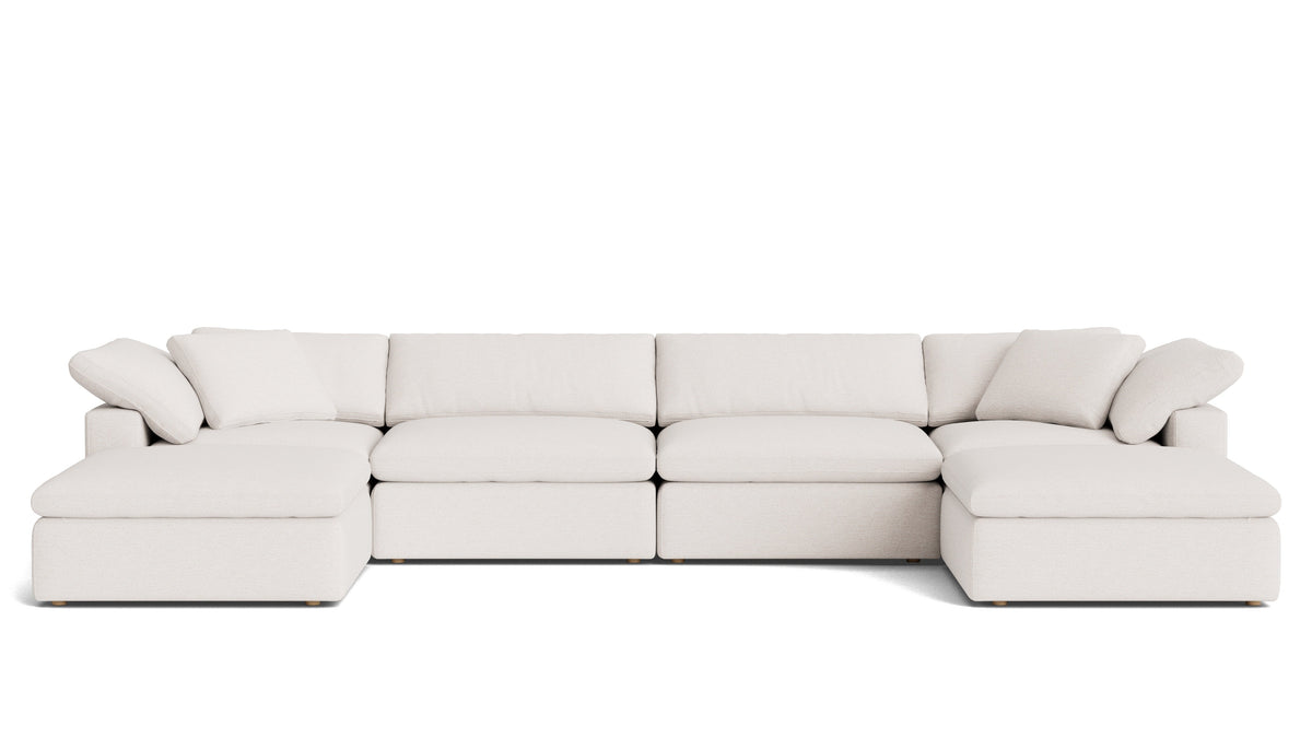 Movie Night™ 6-Piece Modular U-Shaped Sectional, Large, Nomad Snow