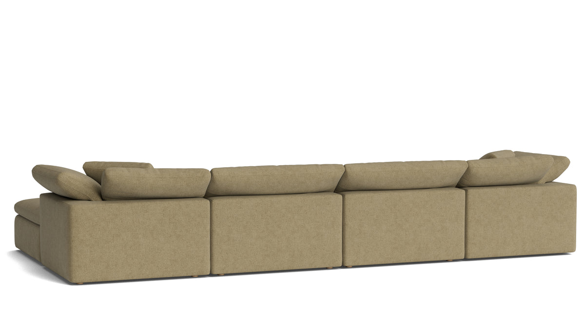 Movie Night™ 6-Piece Modular U-Shaped Sectional, Large, Olive