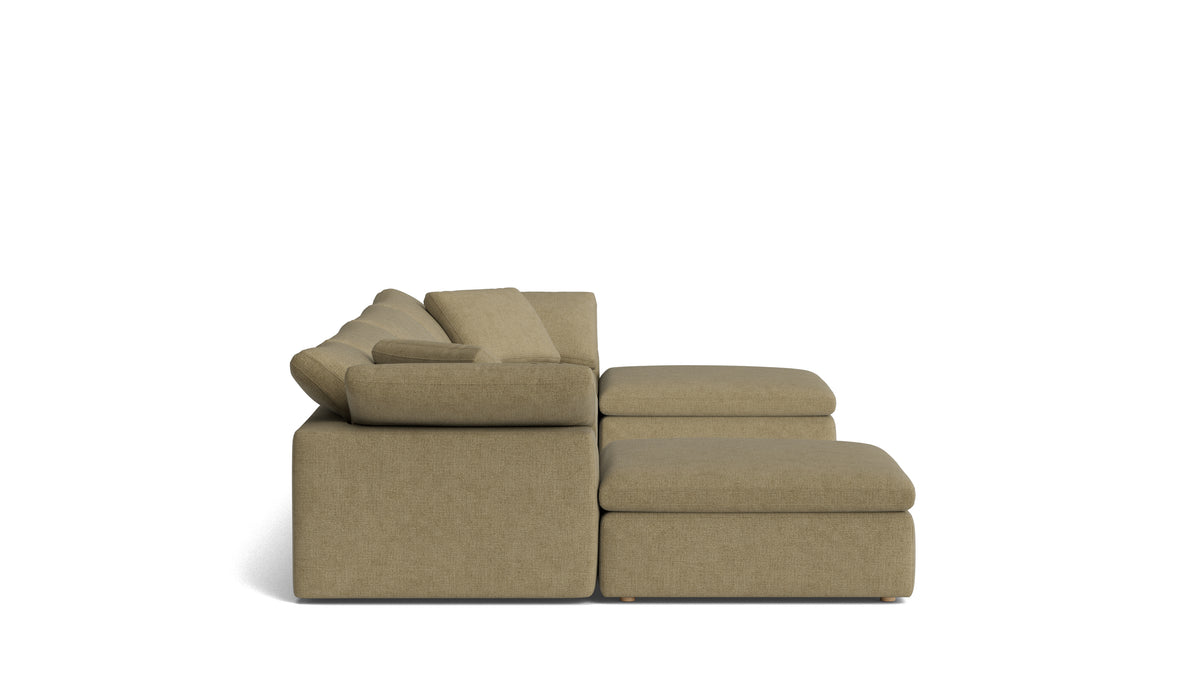 Movie Night™ 6-Piece Modular U-Shaped Sectional, Large, Olive