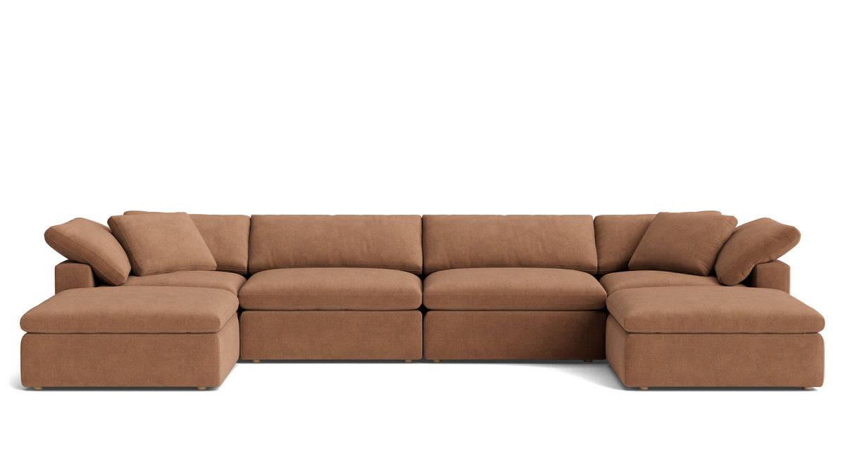 Movie Night™ 6-Piece Modular U-Shaped Sectional, Large, Spice