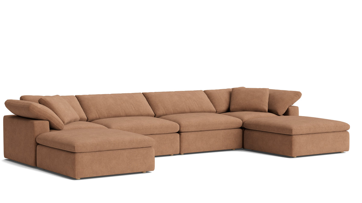 Movie Night™ 6-Piece Modular U-Shaped Sectional, Large, Spice