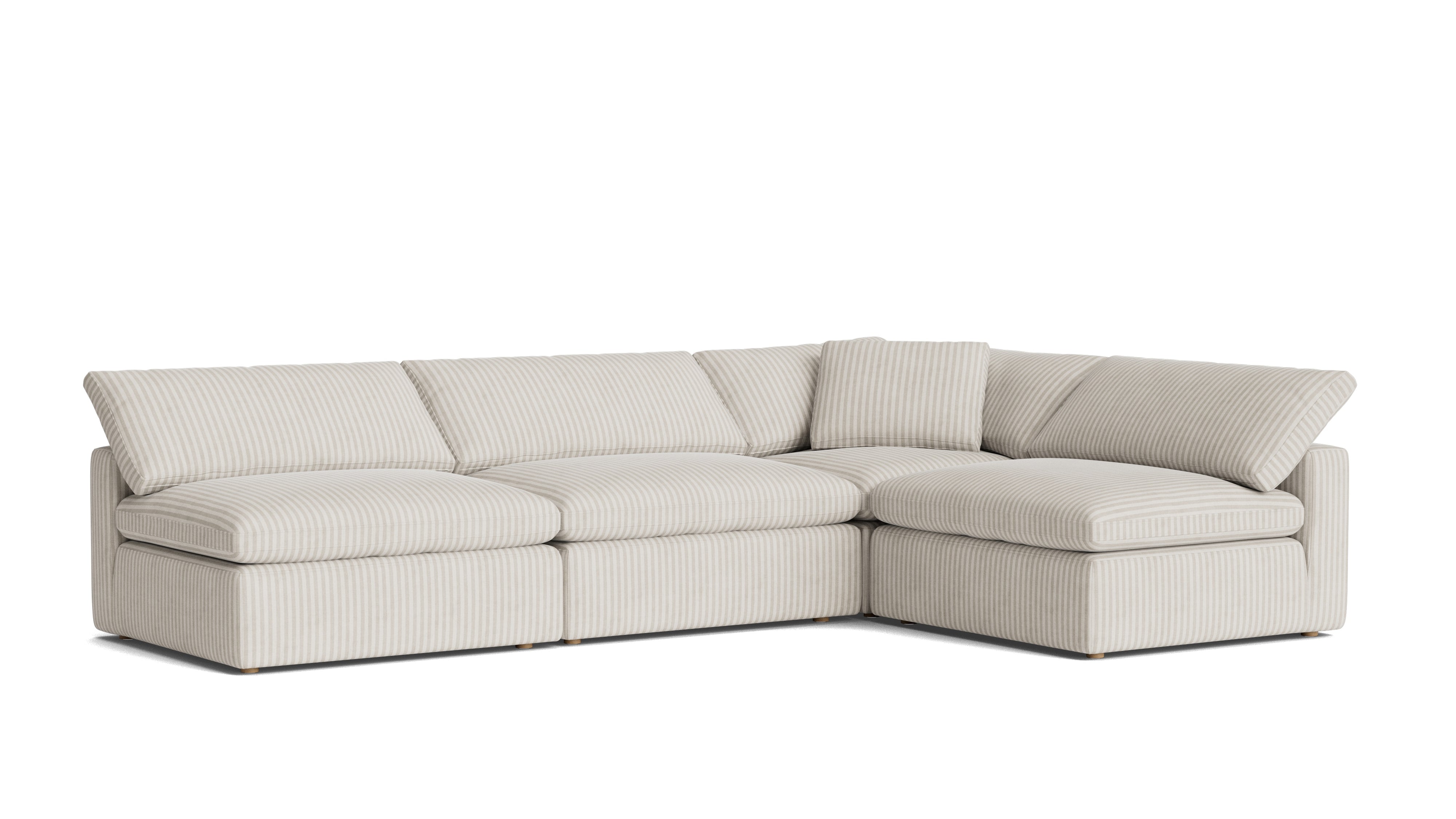 Movie Night™ 4 - Piece Modular Sectional Open, Large, Newport Stripe - Sundays Company CanadaSEC-YJ-924-011