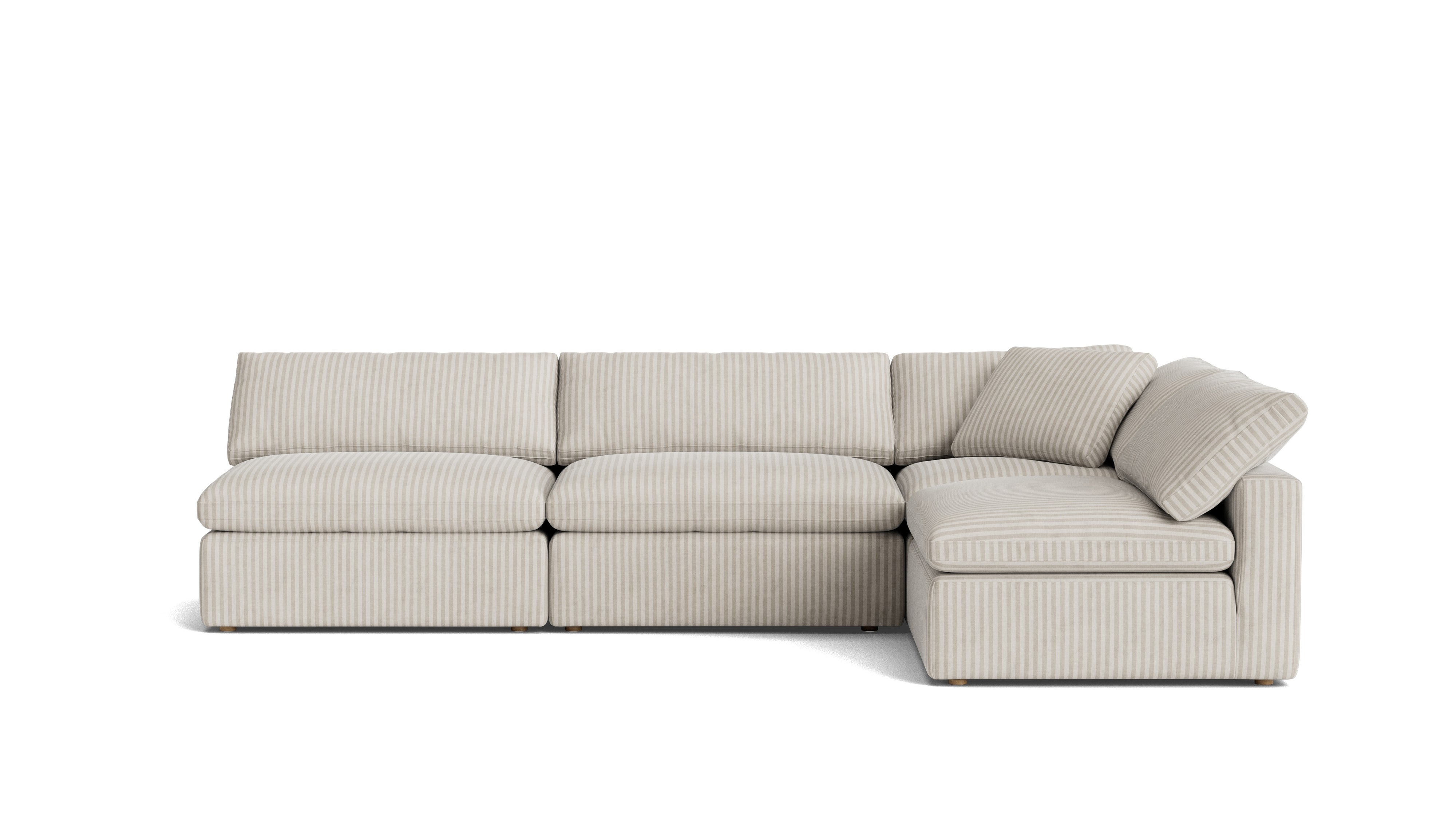 Movie Night™ 4 - Piece Modular Sectional Open, Large, Newport Stripe - Sundays Company CanadaSEC-YJ-924-011