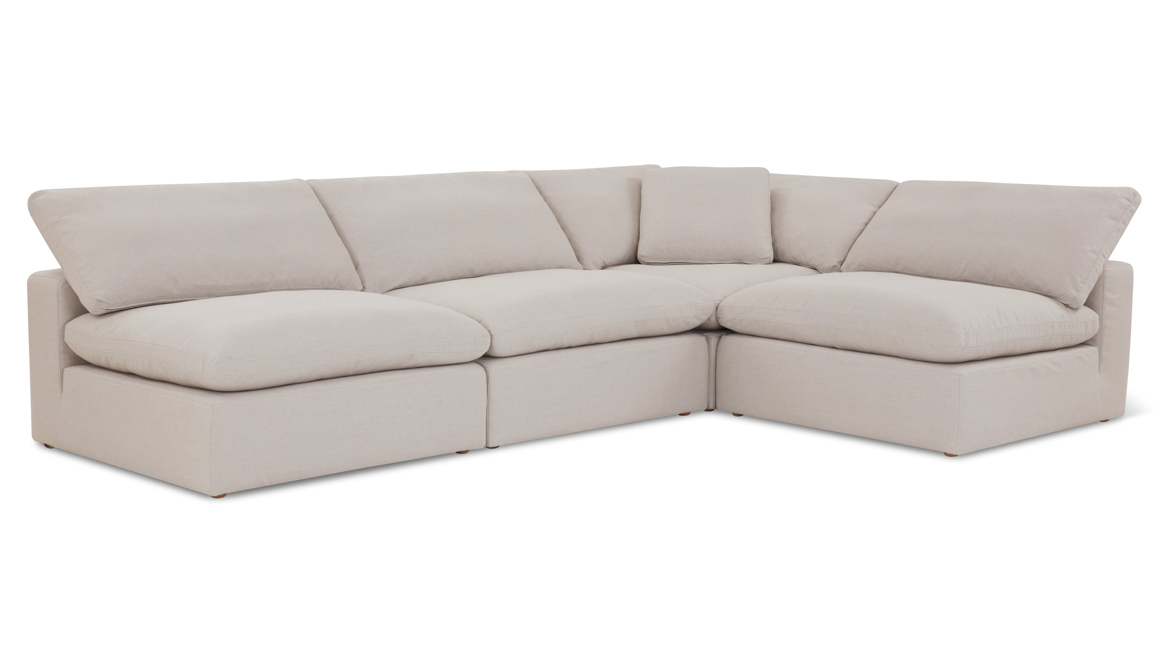 Movie Night™ 4-Piece Modular Sectional Open, Large, Clay - Image 8