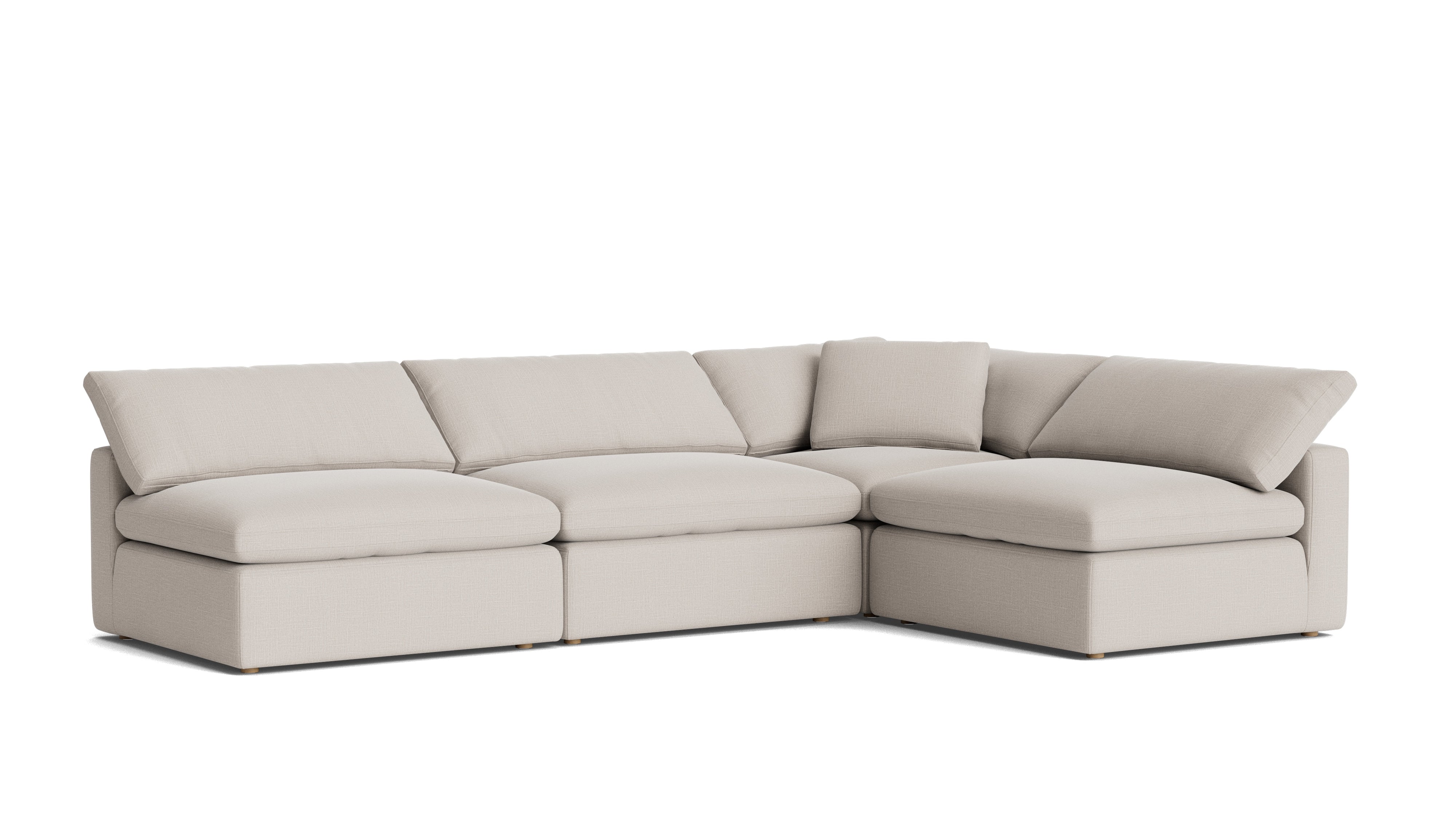 Movie Night™ 4 - Piece Modular Sectional Open, Large, Clay - Sundays Company CanadaSEC-YJ-924-015