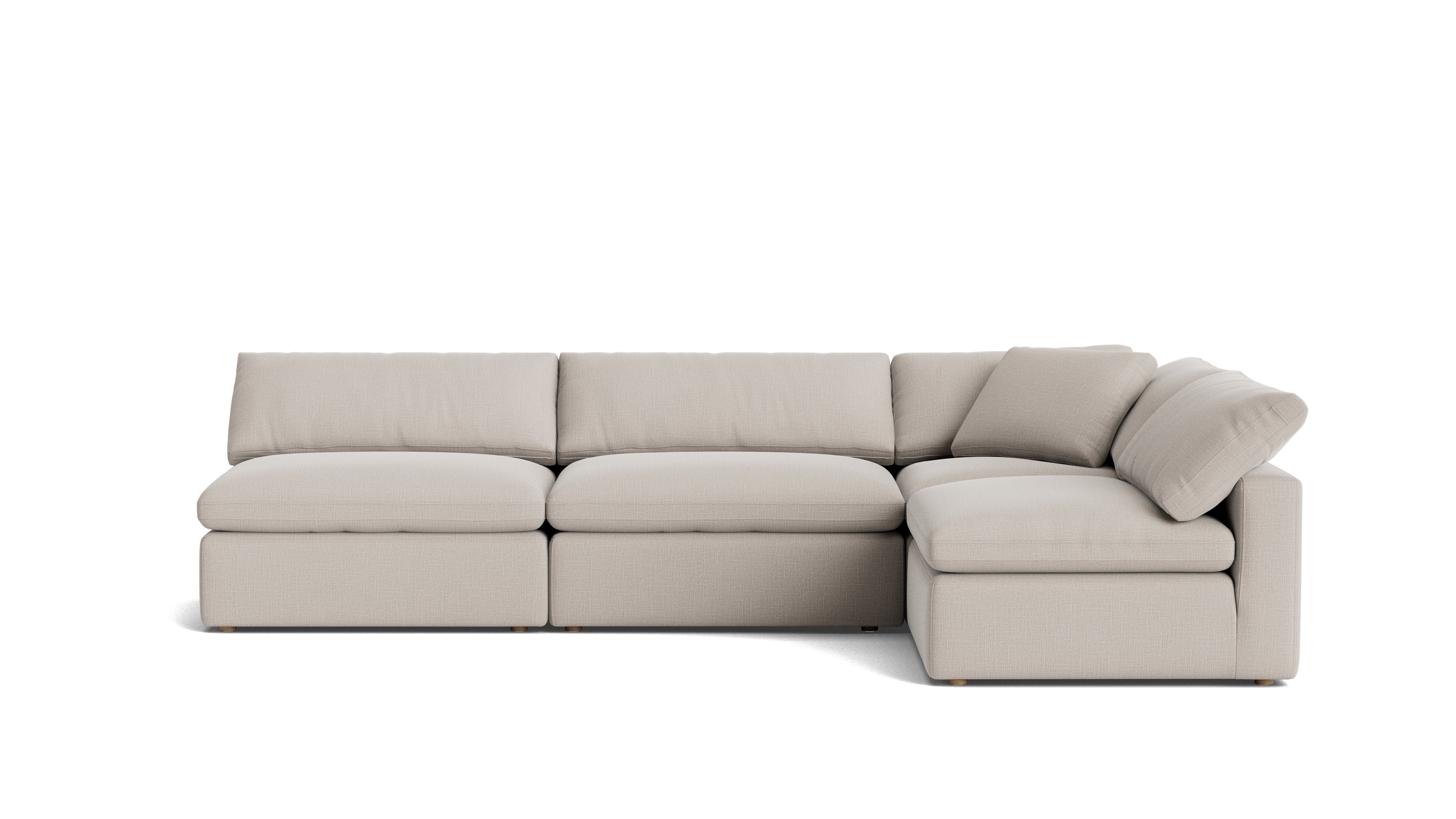 Movie Night™ 4 - Piece Modular Sectional Open, Large, Clay - Sundays Company CanadaSEC-YJ-924-015