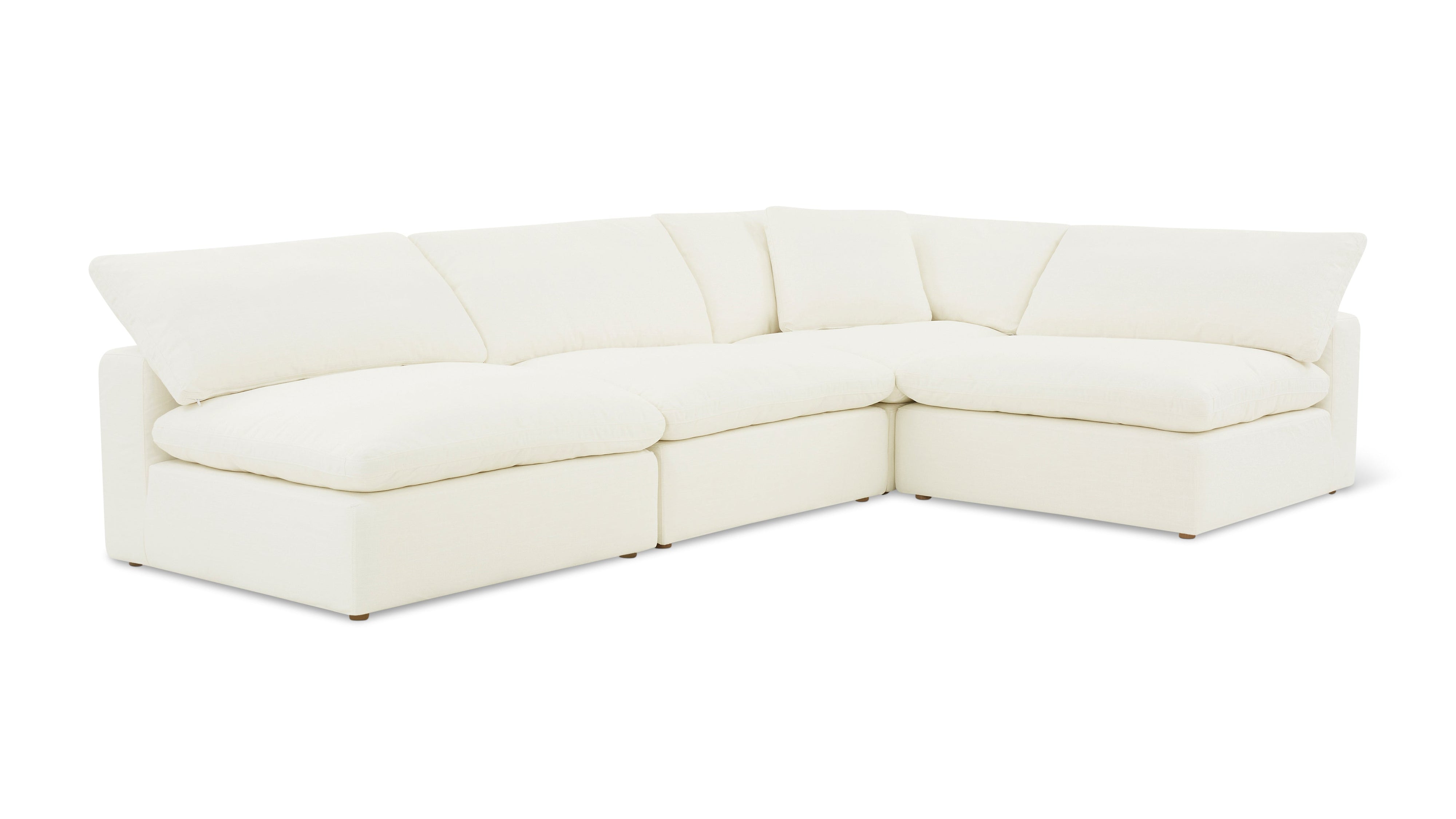 Movie Night™ 4-Piece Modular Sectional Open, Large, Cream Linen - Image 11