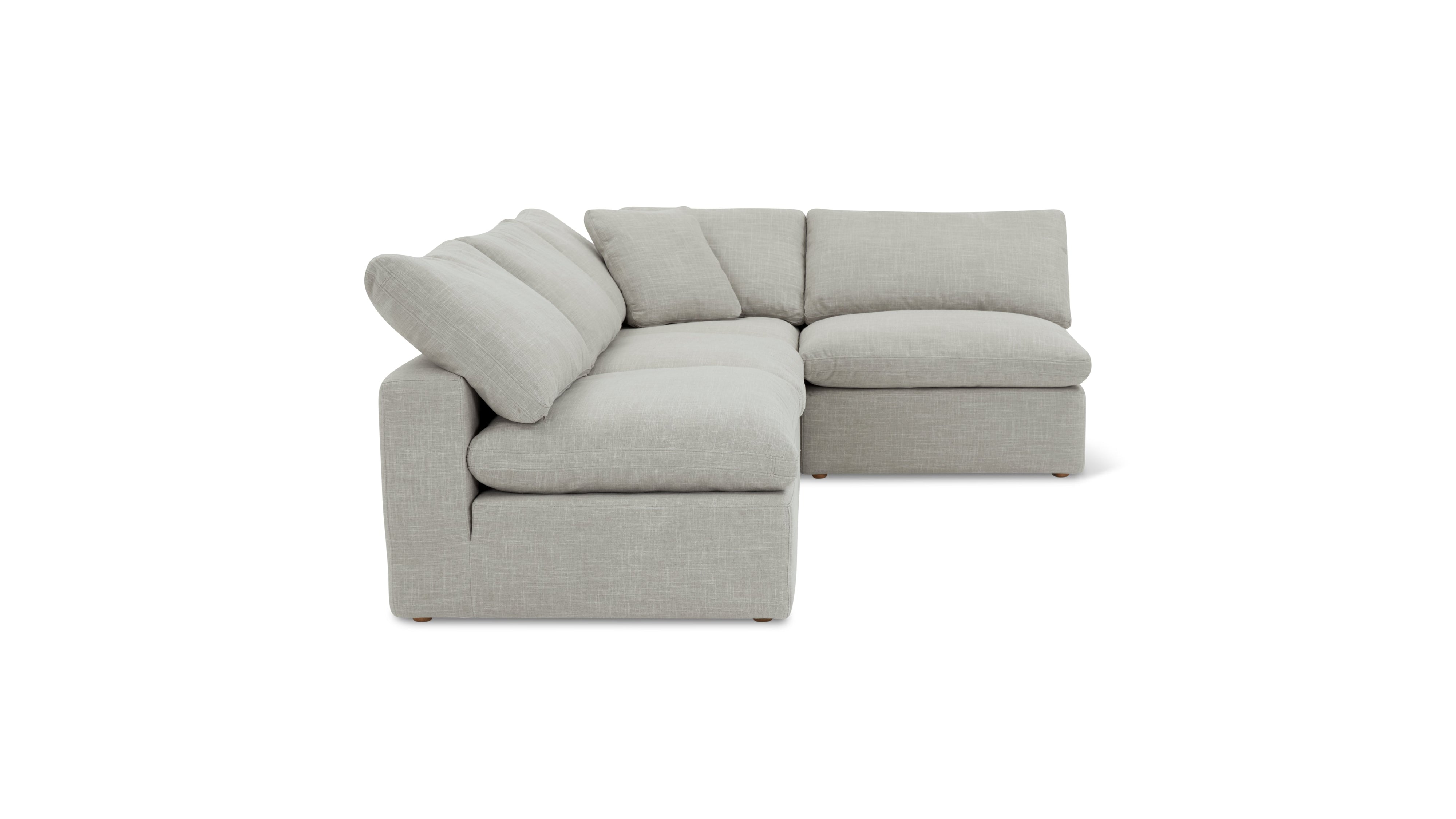 Movie Night™ 4-Piece Modular Sectional Open, Large, Light Pebble - Image 8