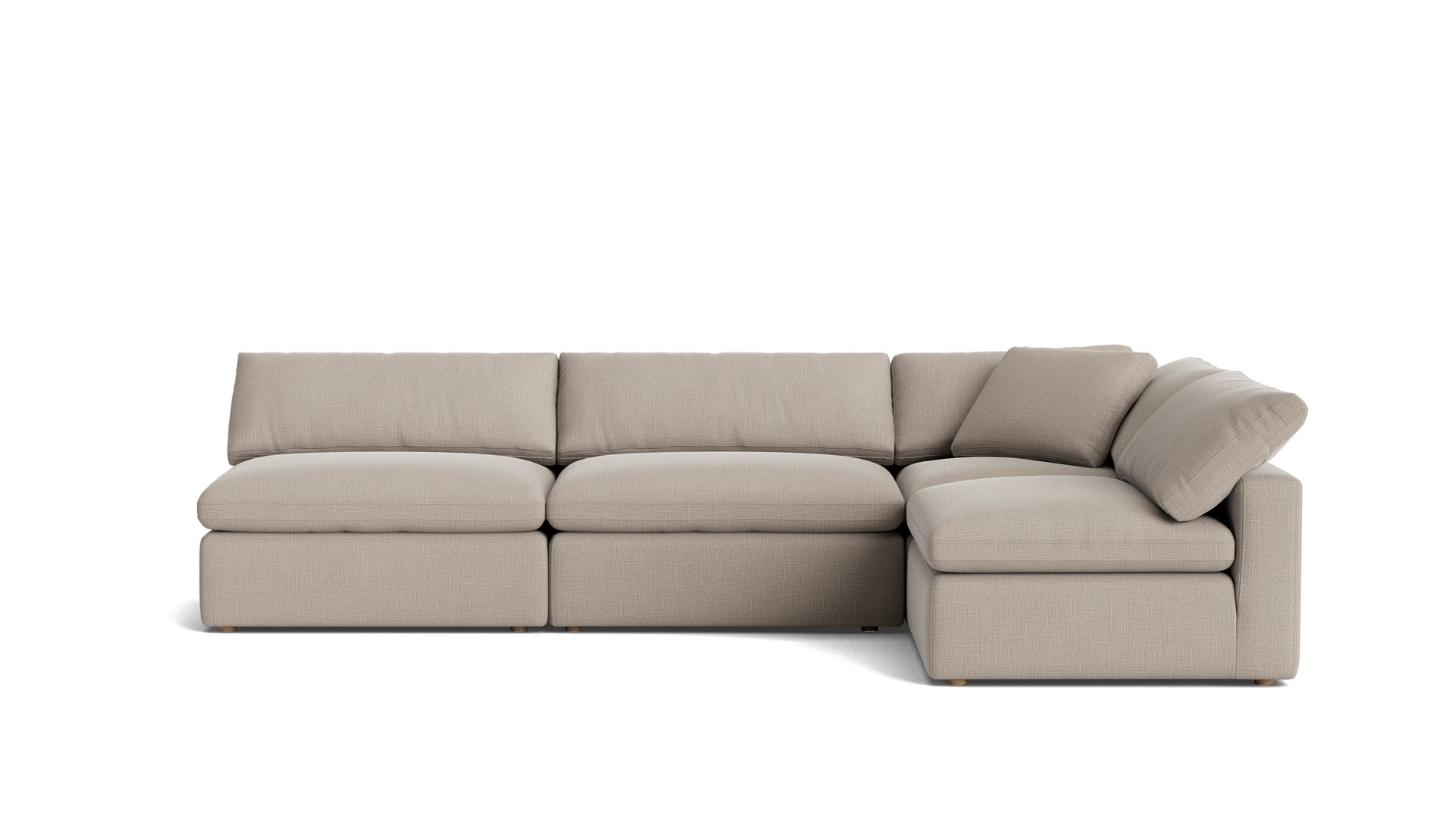 Movie Night™ 4-Piece Modular Sectional Open, Large, Light Pebble_image