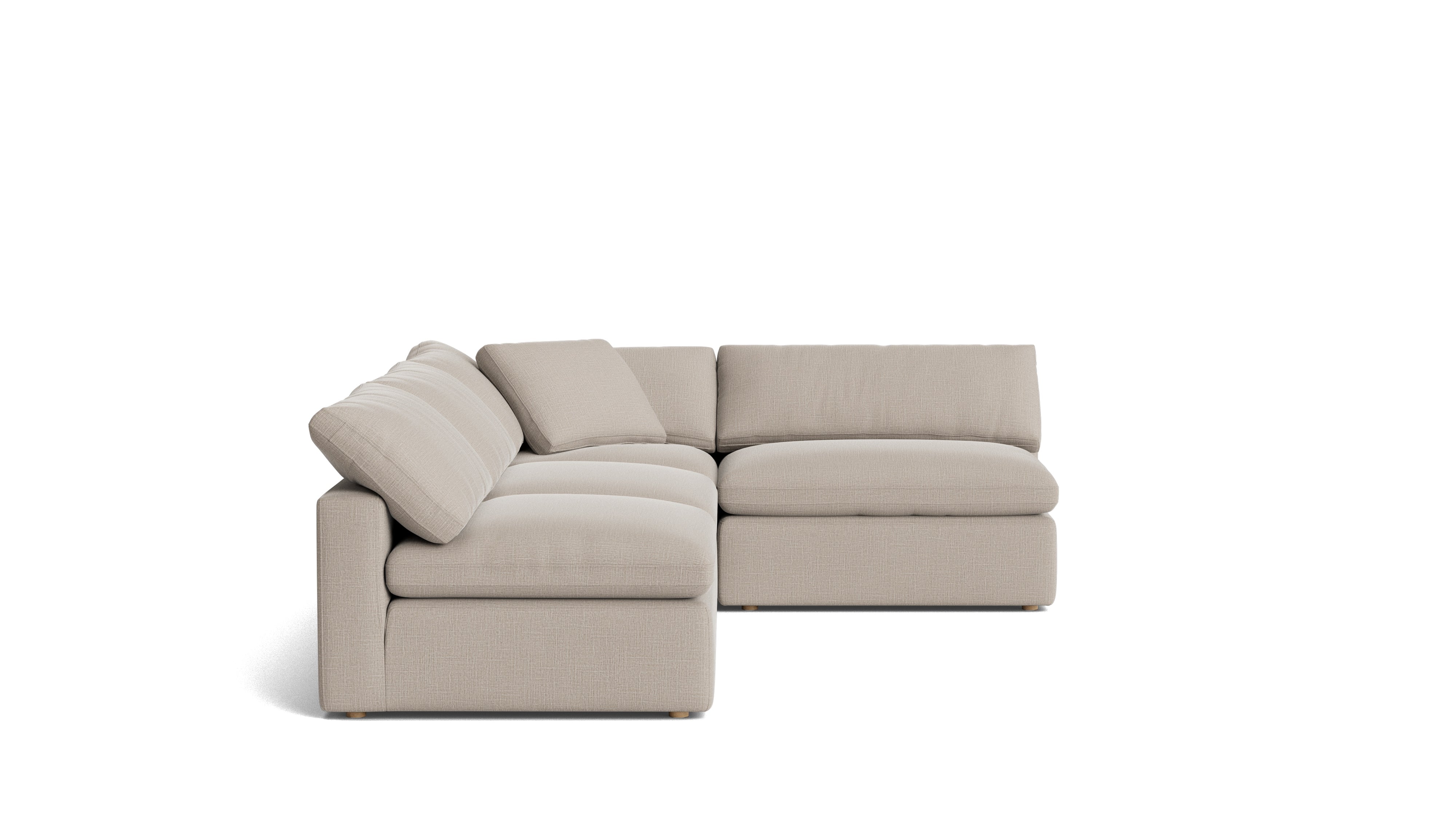 Movie Night™ 4 - Piece Modular Sectional Open, Large, Light Pebble - Sundays Company CanadaSEC-YJ-924-029