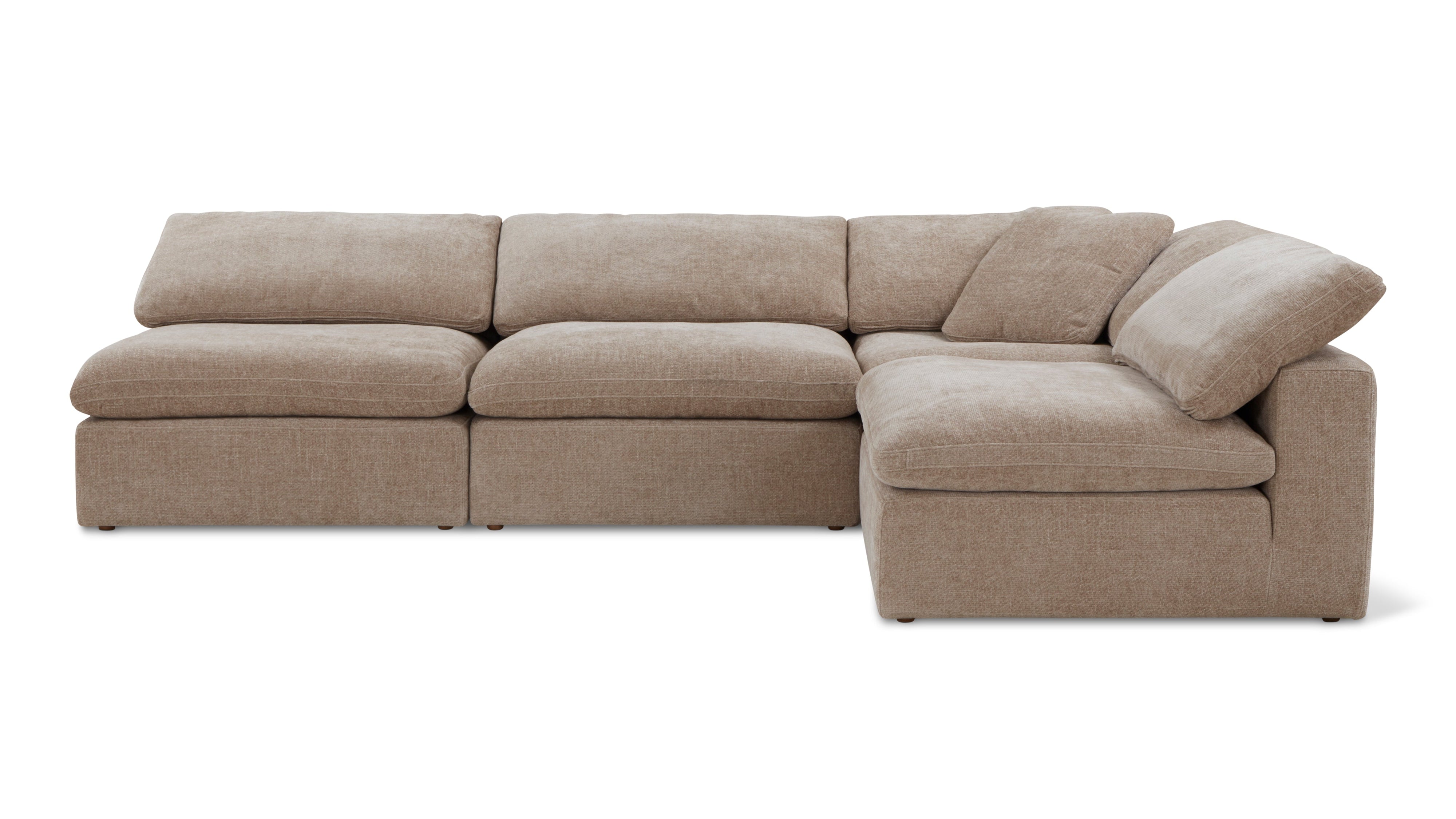 Movie Night™ 4-Piece Modular Sectional Open, Large, Champagne - Image 1