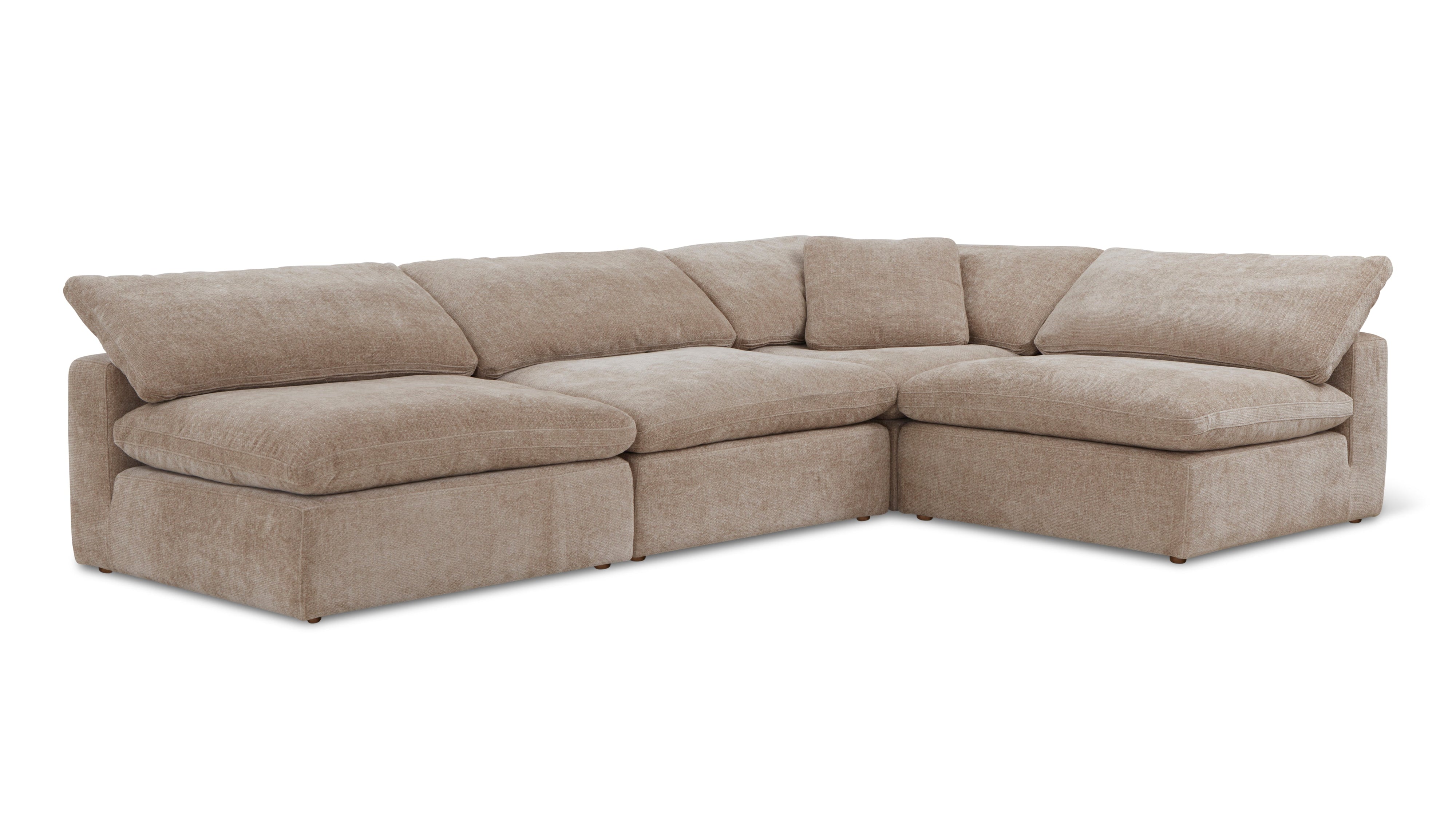 Movie Night™ 4-Piece Modular Sectional Open, Large, Champagne - Image 9