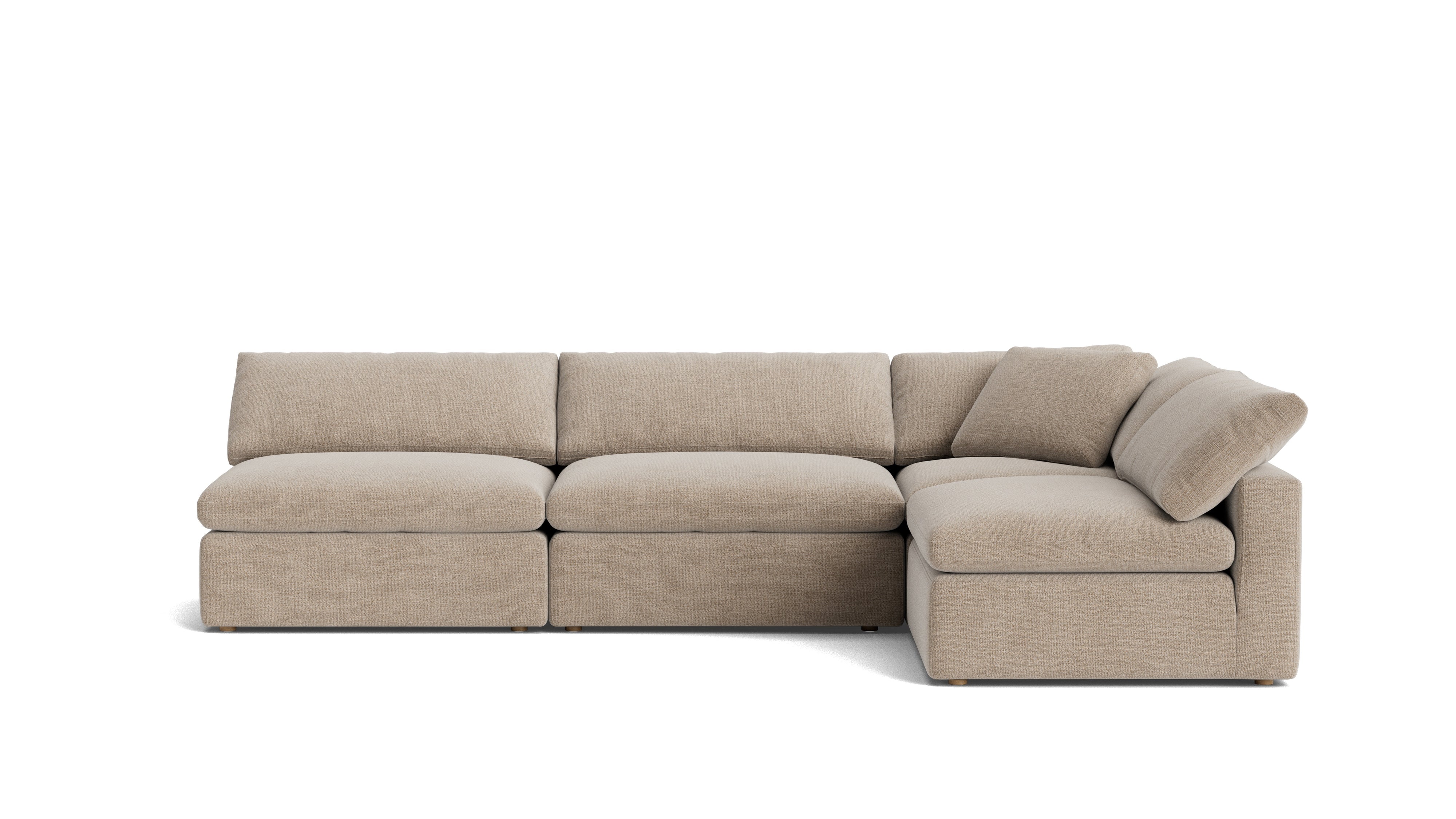 Movie Night™ 4 - Piece Modular Sectional Open, Large, Champagne - Sundays Company CanadaSEC-YJ-924-041