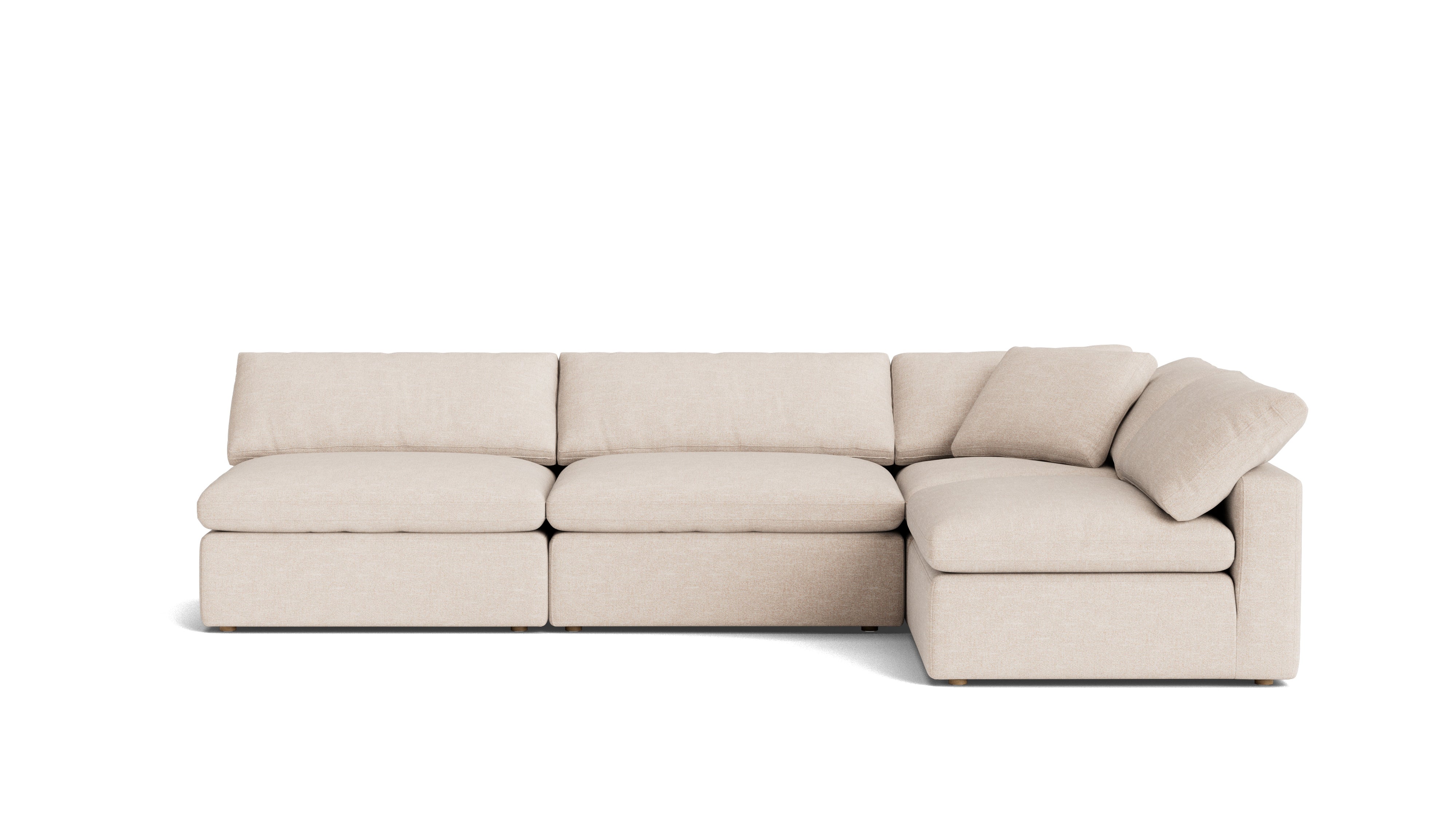Movie Night™ 4-Piece Modular Sectional Open, Large, Sunbeam