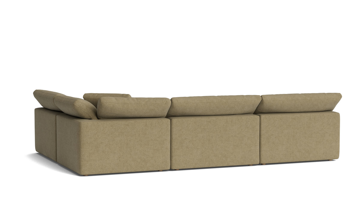 Movie Night™ 4-Piece Modular Sectional Open, Large, Olive