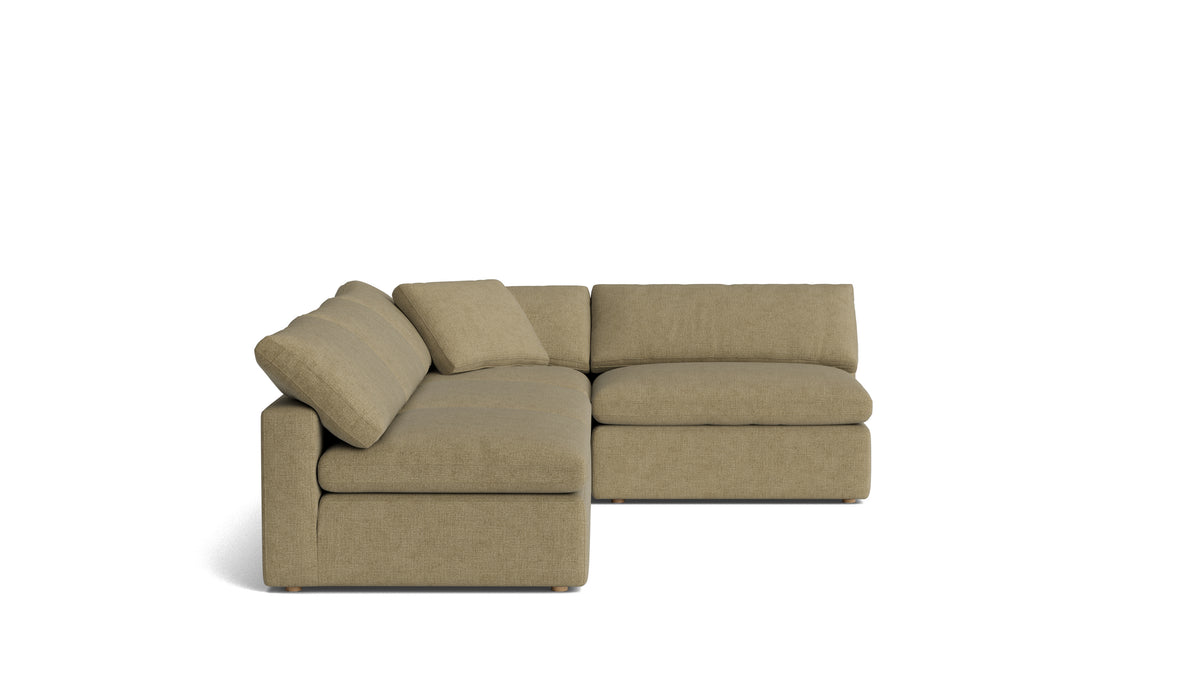 Movie Night™ 4-Piece Modular Sectional Open, Large, Olive