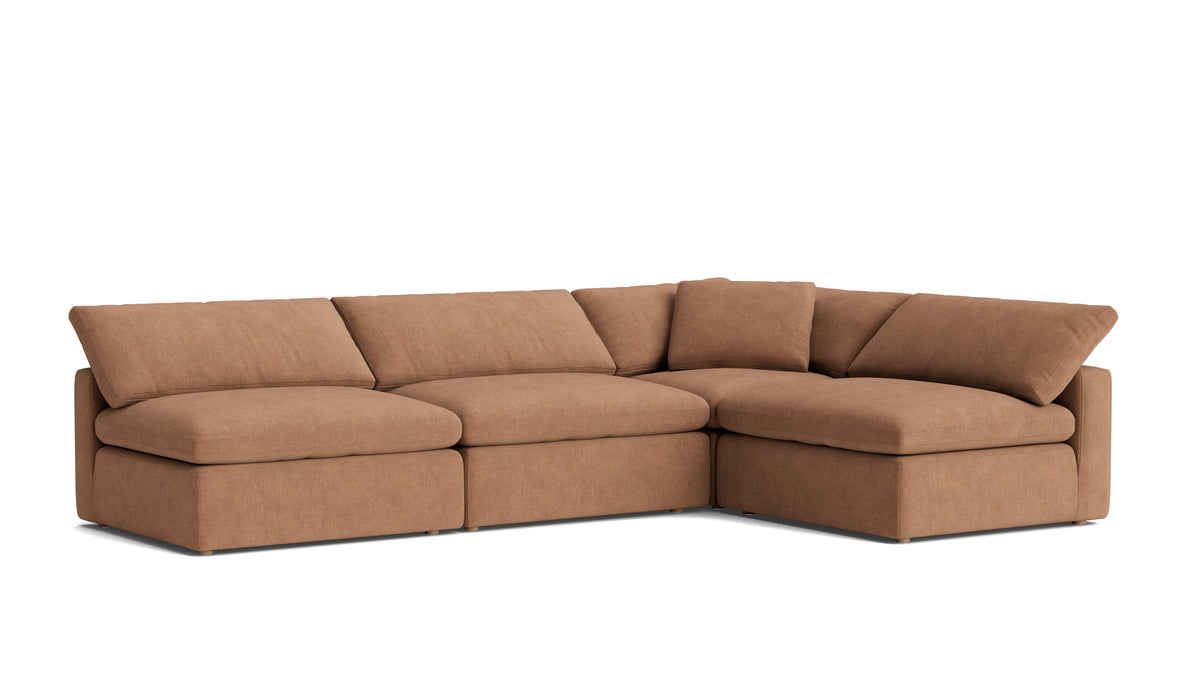 Movie Night™ 4-Piece Modular Sectional Open, Large, Spice — alternate view