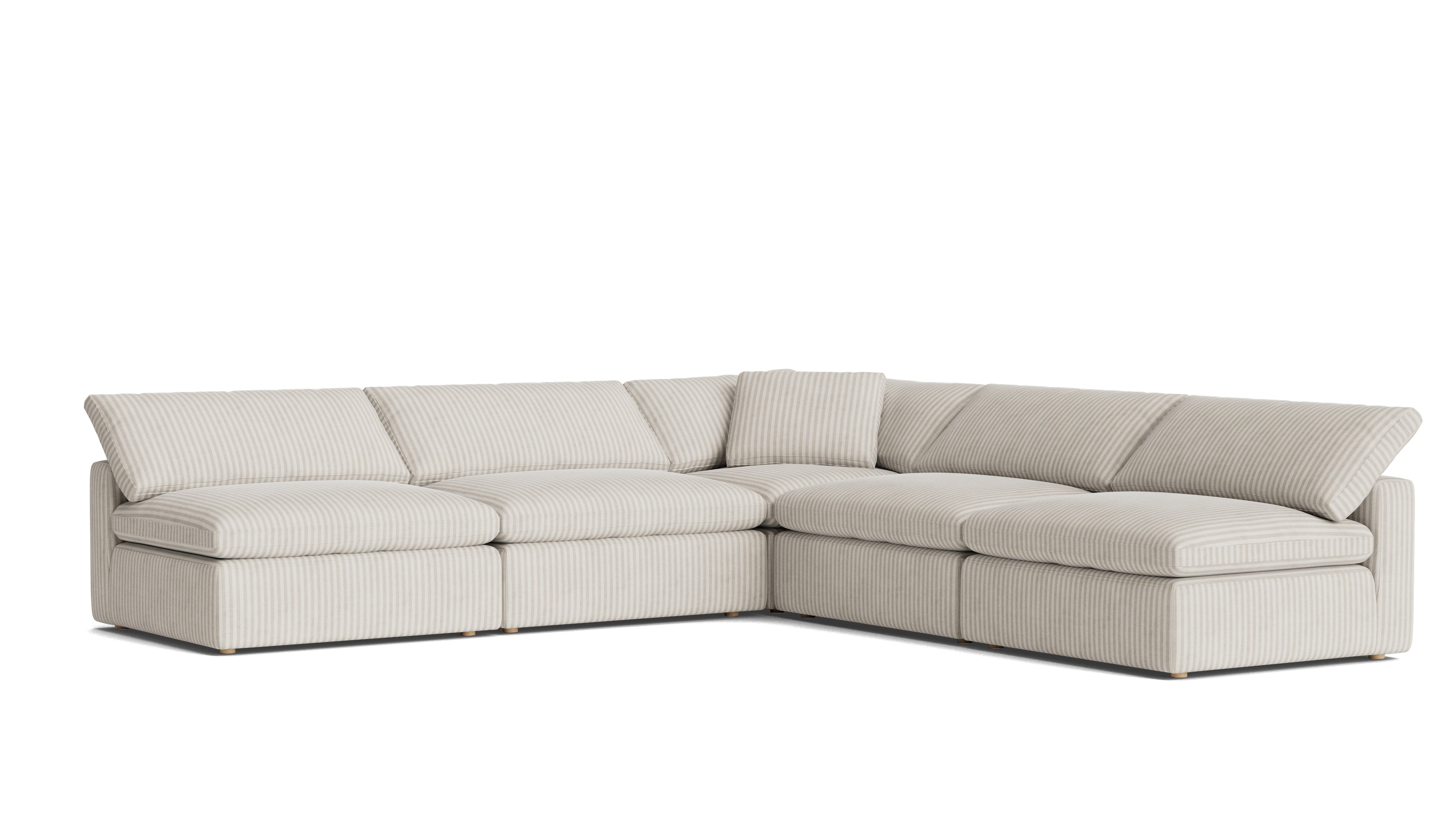 Movie Night™ 5 - Piece Modular Sectional Open, Large, Newport Stripe - Sundays Company CanadaSEC-YJ-925-011