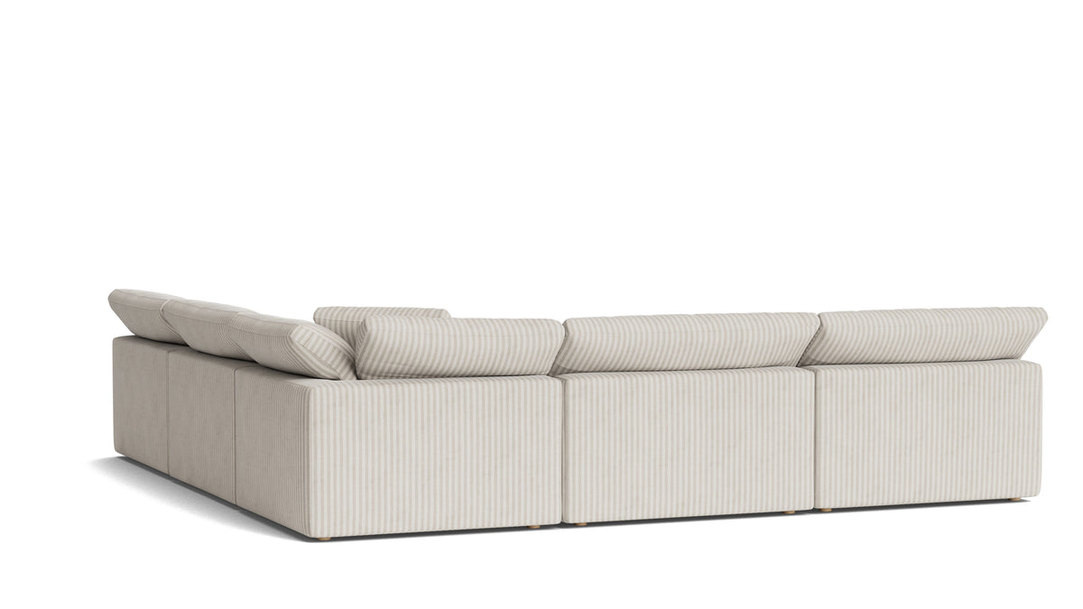 Movie Night™ 5-Piece Modular Sectional Open, Large, Newport Stripe — alternate view