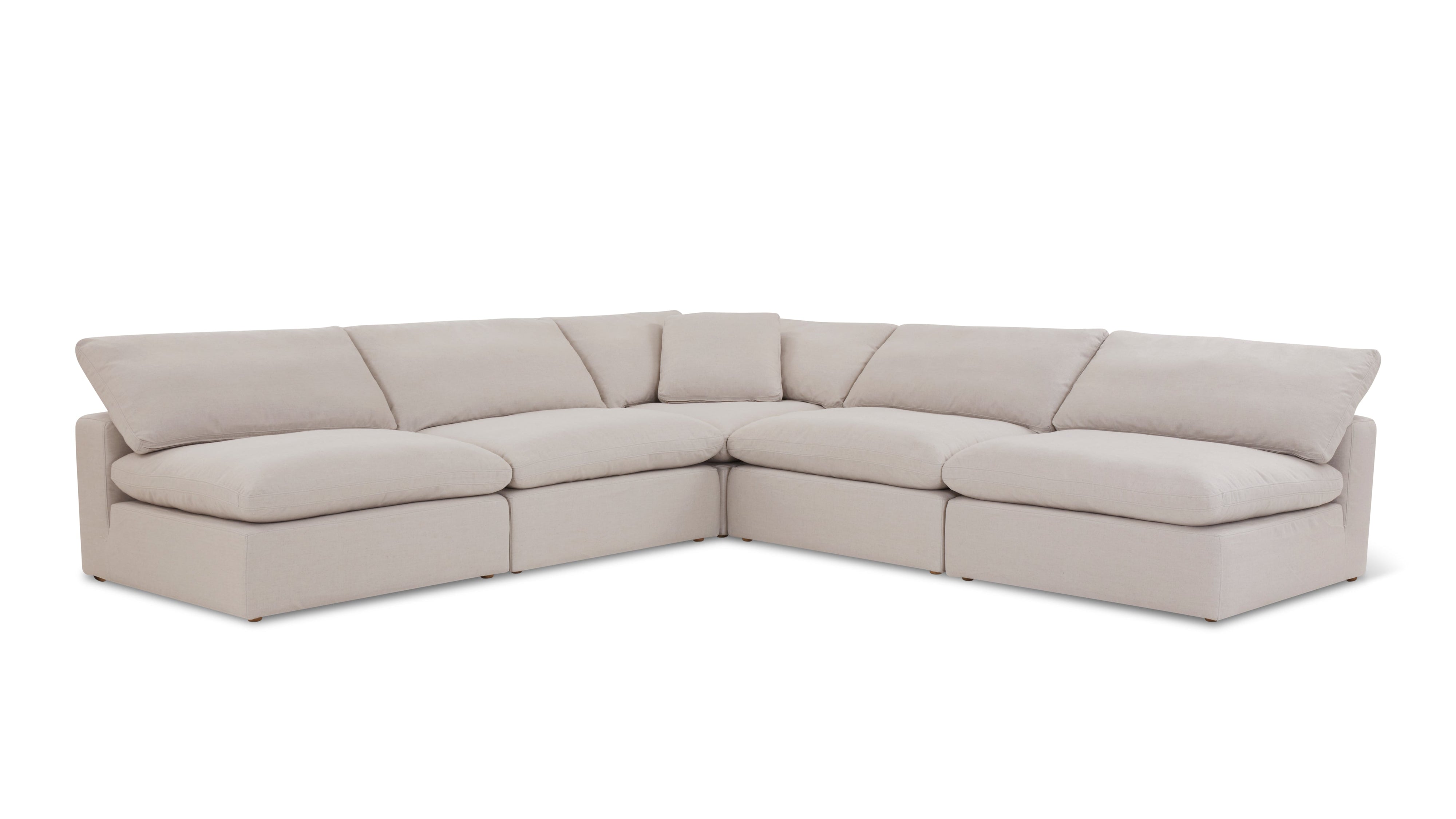 Movie Night™ 5-Piece Modular Sectional Open, Large, Clay - Image 8