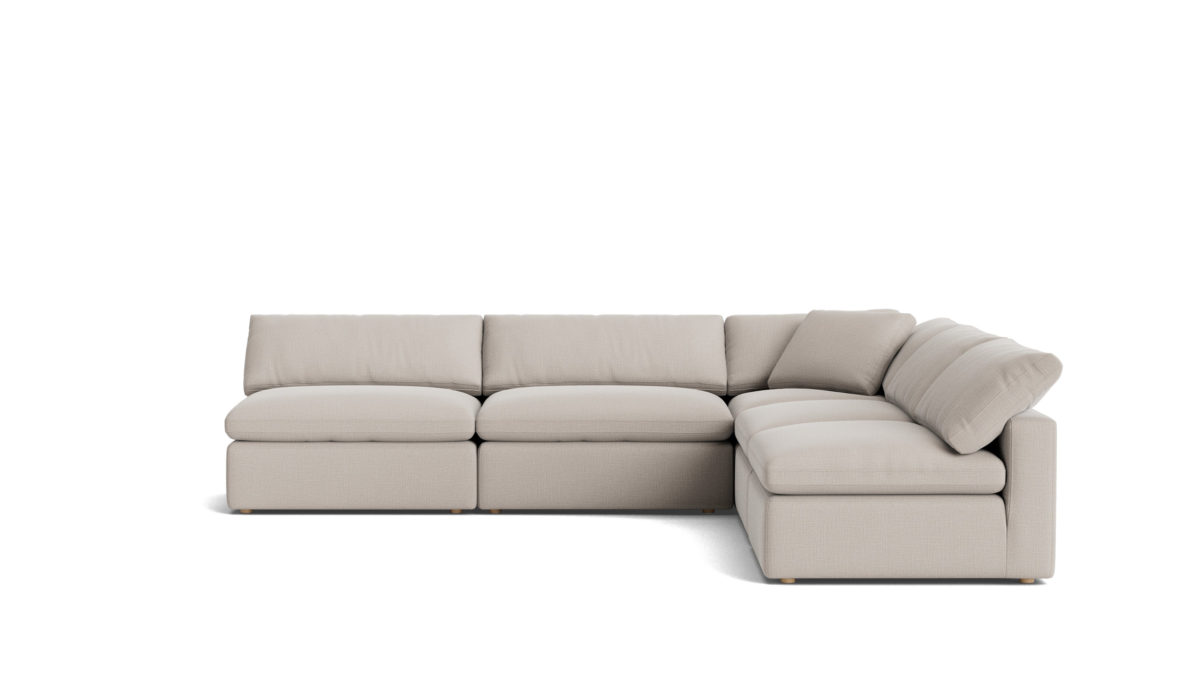 Movie Night™ 5 - Piece Modular Sectional Open, Large, Clay - Sundays Company CanadaSEC-YJ-925-015