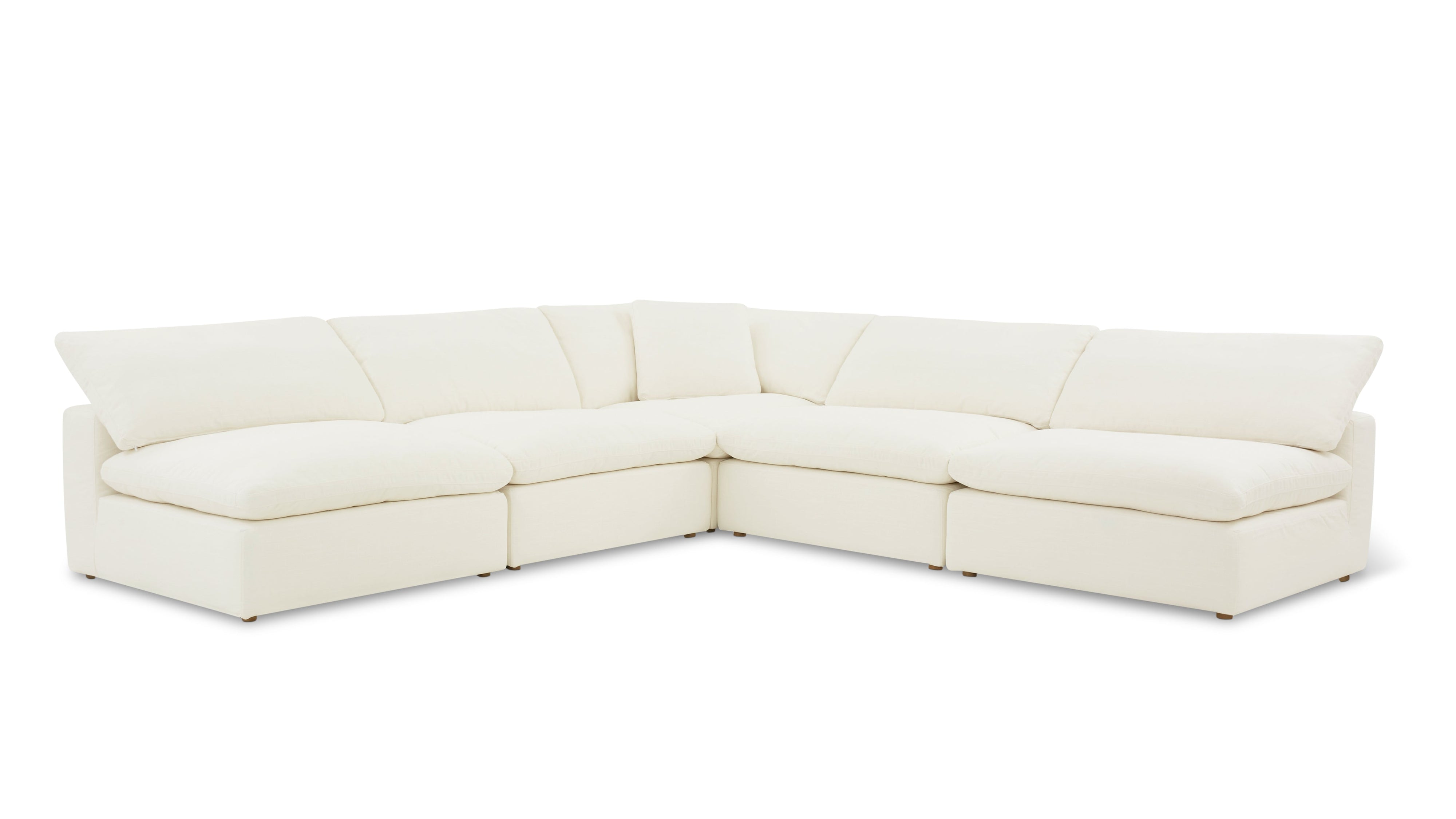 Movie Night™ 5-Piece Modular Sectional Open, Large, Cream Linen - Image 10