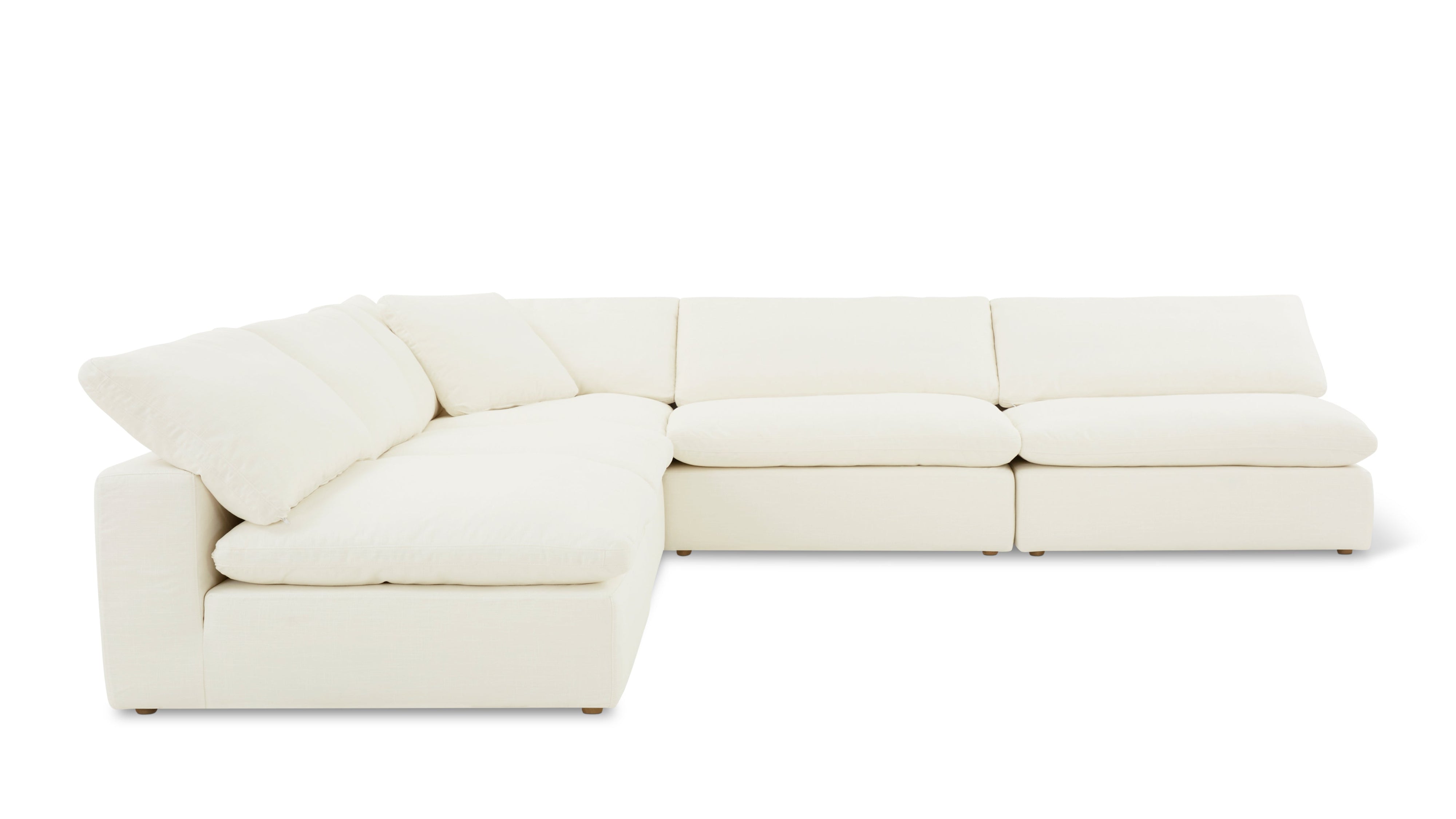 Movie Night™ 5-Piece Modular Sectional Open, Large, Cream Linen - Image 10