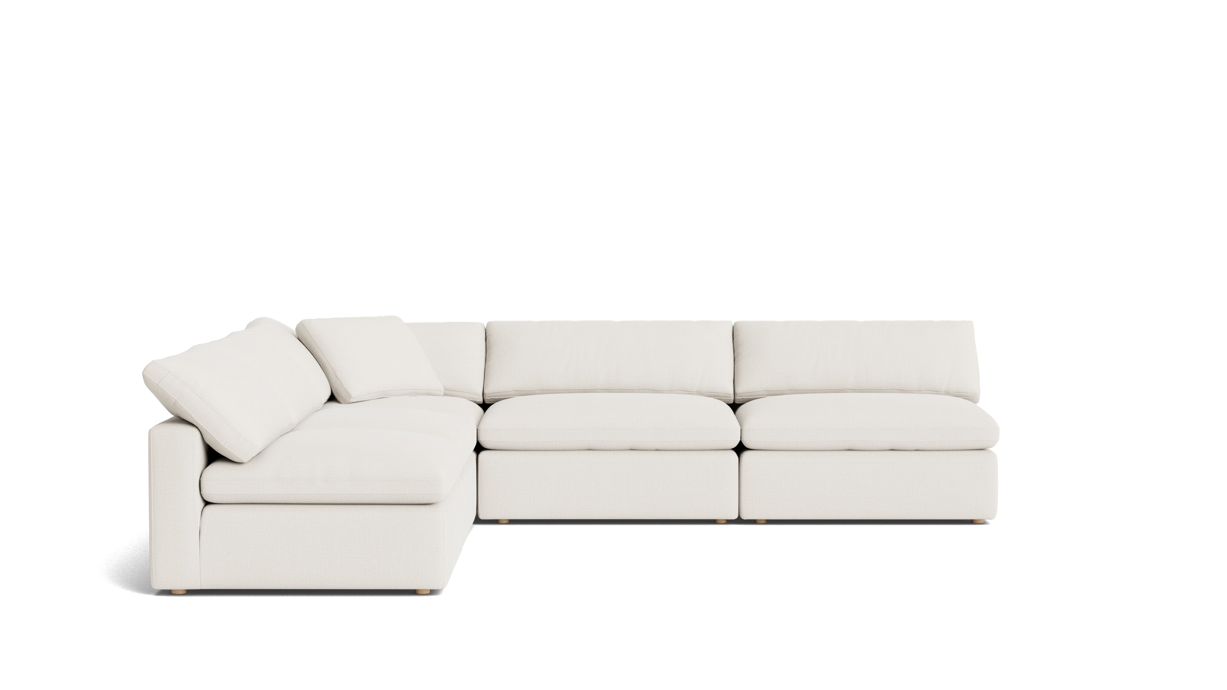 Movie Night™ 5 - Piece Modular Sectional Open, Large, Cream Linen - Sundays Company CanadaSEC-YJ-925-018