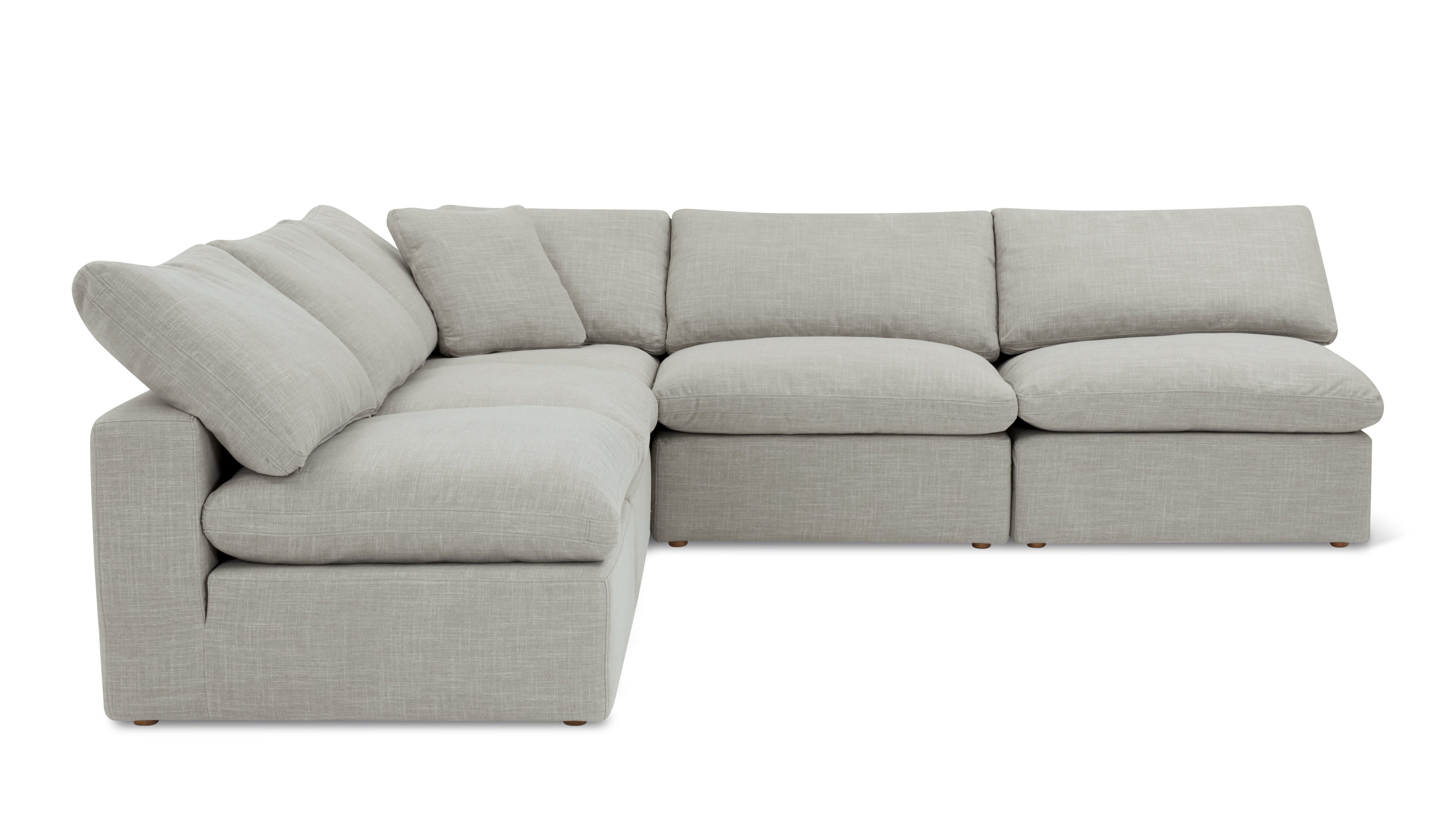 Movie Night™ 5-Piece Modular Sectional Open, Large, Light Pebble - Image 8