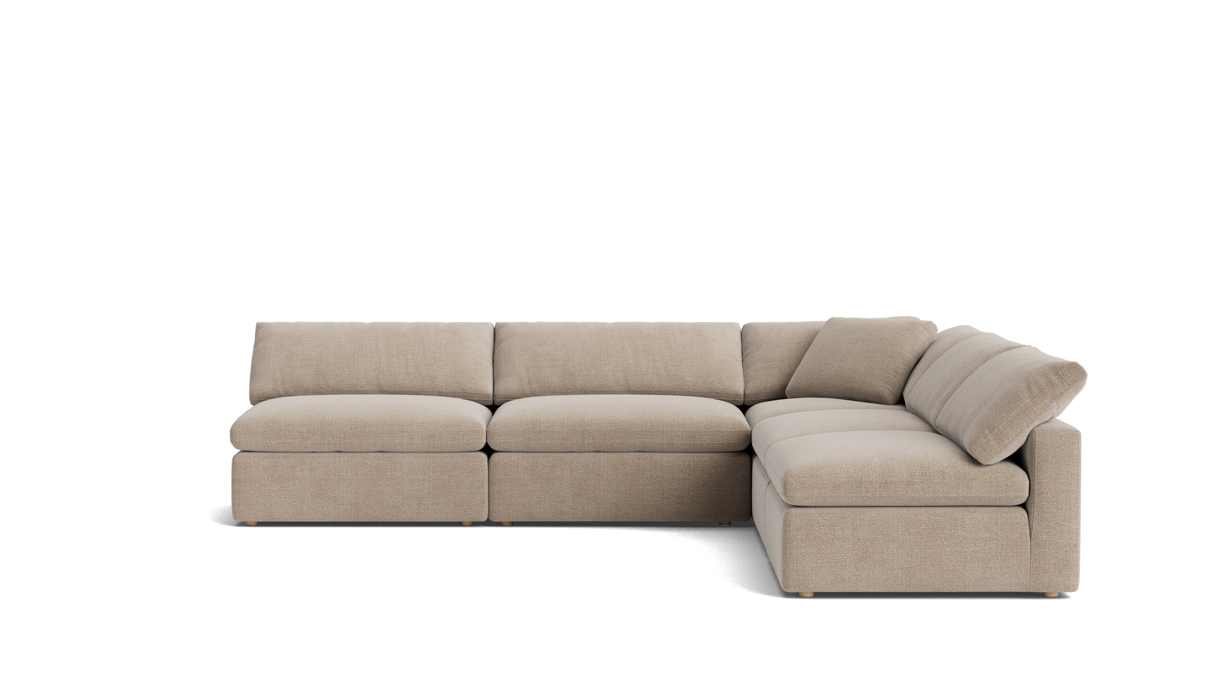 Movie Night™ 5 - Piece Modular Sectional Open, Large, Champagne - Sundays Company CanadaSEC-YJ-925-041