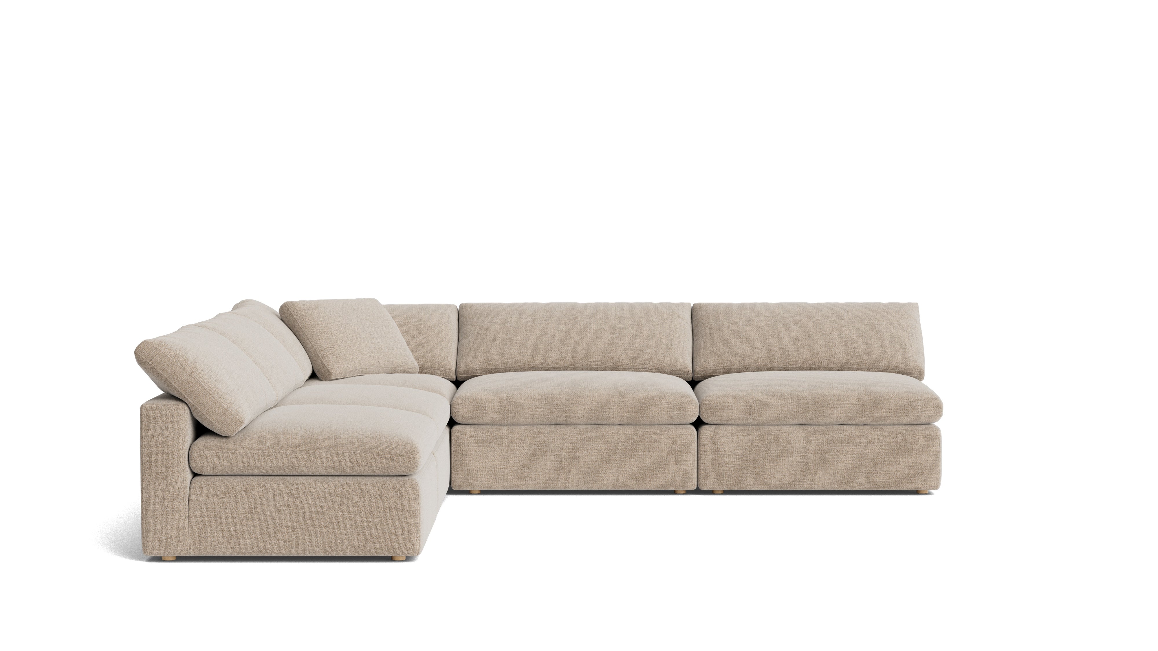 Movie Night™ 5 - Piece Modular Sectional Open, Large, Champagne - Sundays Company CanadaSEC-YJ-925-041