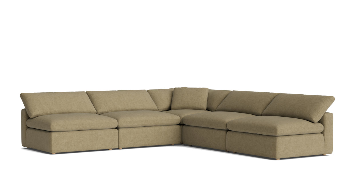 Movie Night™ 5-Piece Modular Sectional Open, Large, Olive