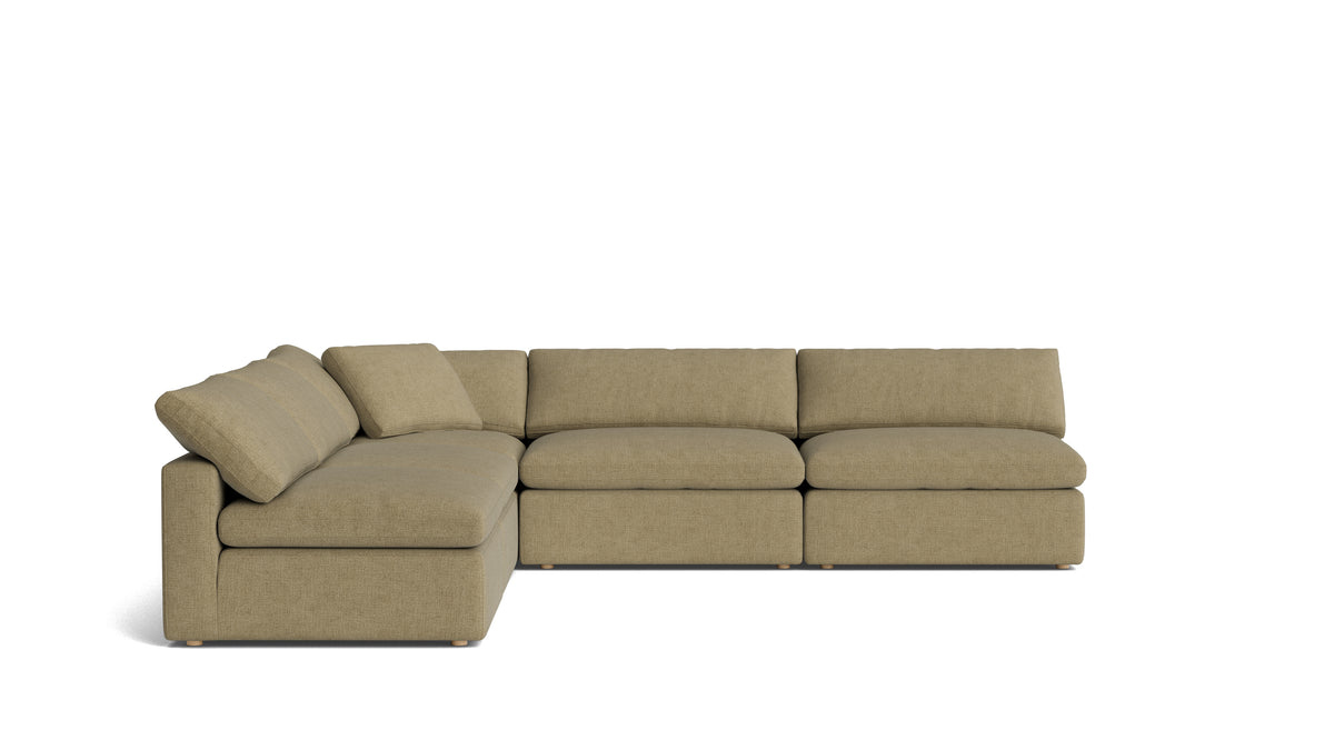 Movie Night™ 5-Piece Modular Sectional Open, Large, Olive