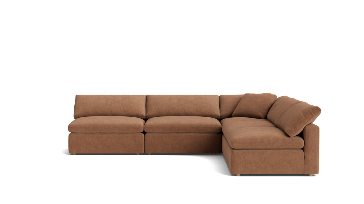 Movie Night™ 5-Piece Modular Sectional Open, Large, Spice