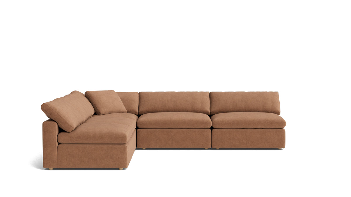 Movie Night™ 5-Piece Modular Sectional Open, Large, Spice