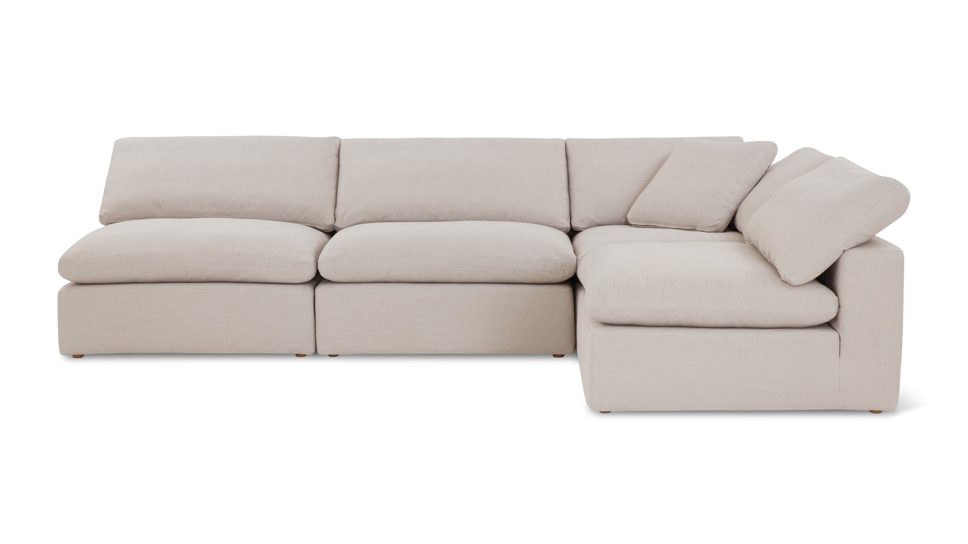 Movie Night™ 4-Piece Modular Sectional Open, Standard, Clay_image